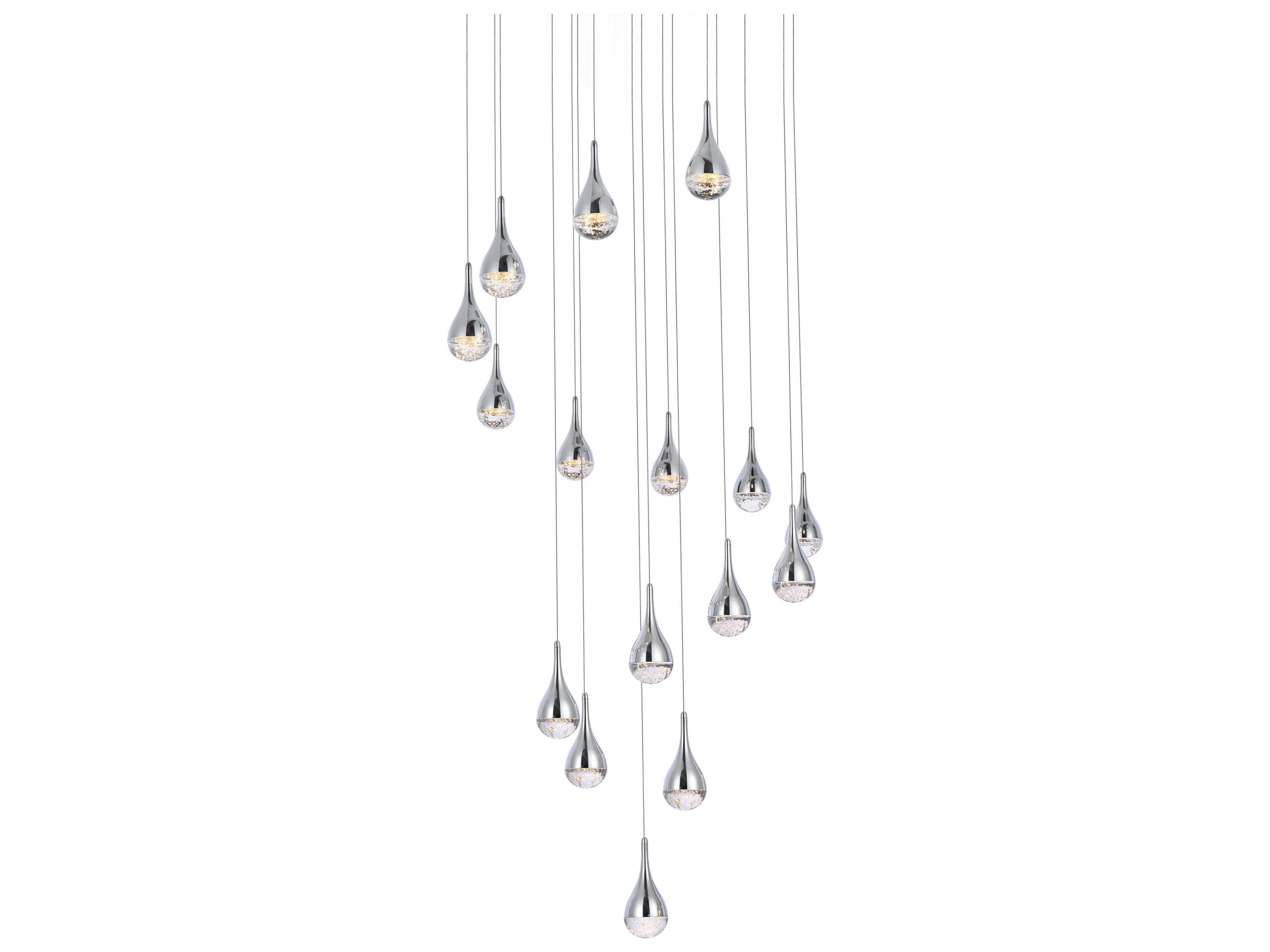 Elegant Lighting Amherst 16-Light Chrome Pendant