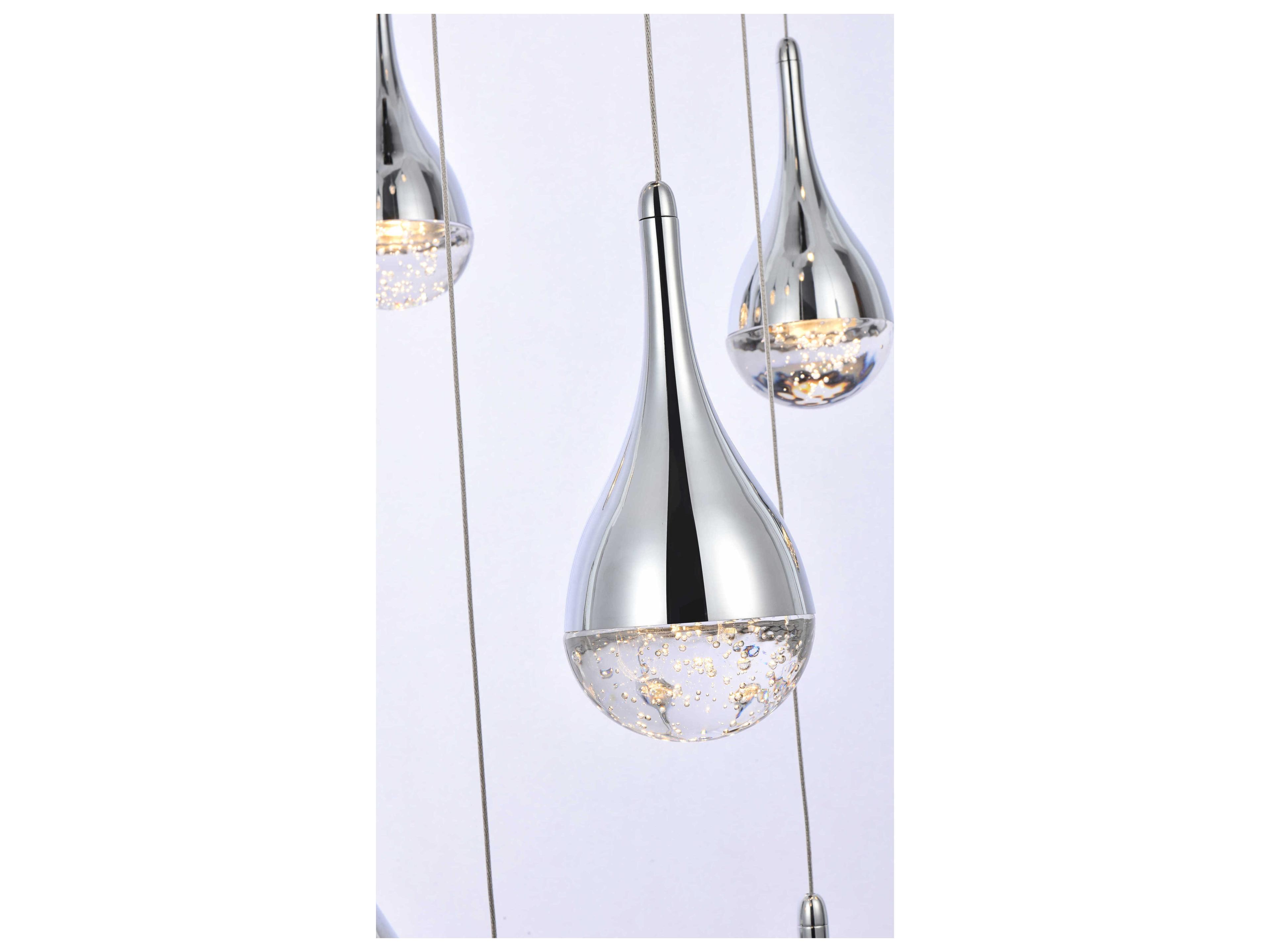 Elegant Lighting Amherst 16-Light Chrome Pendant