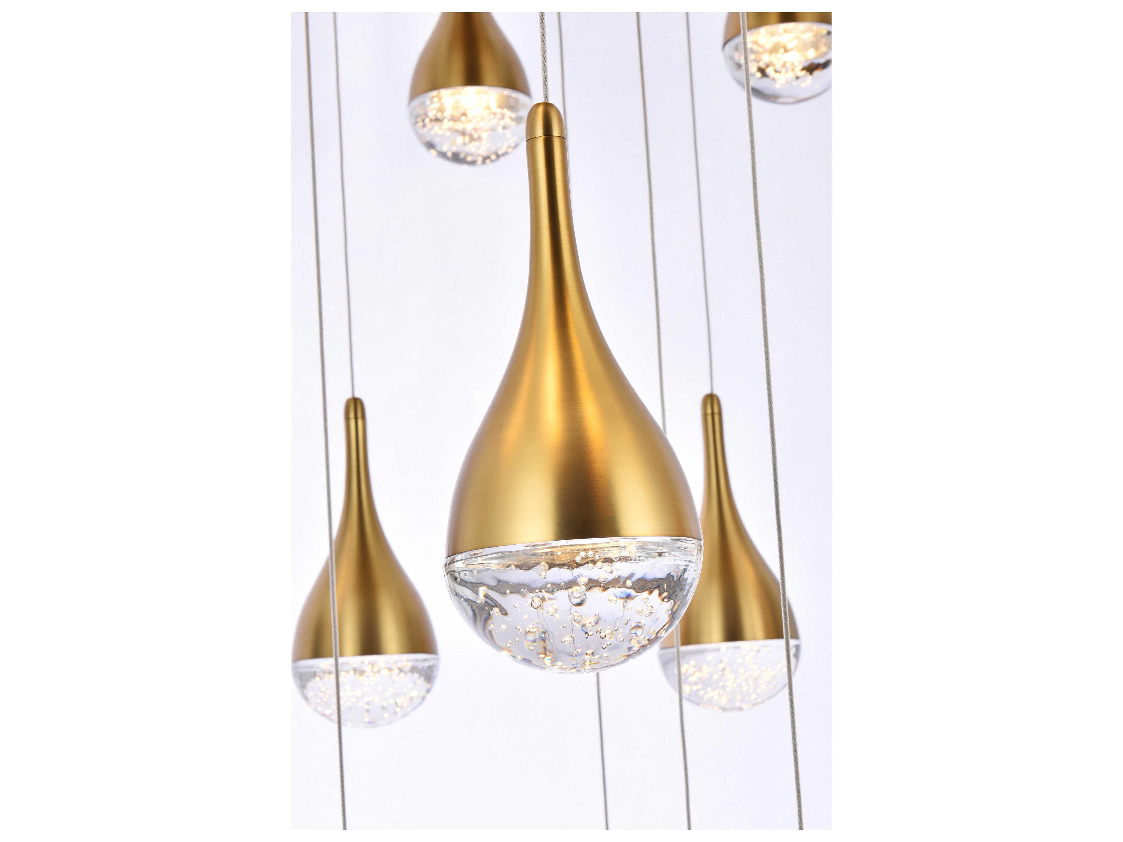 Elegant Lighting Amherst 16-Light Satin Gold Pendant