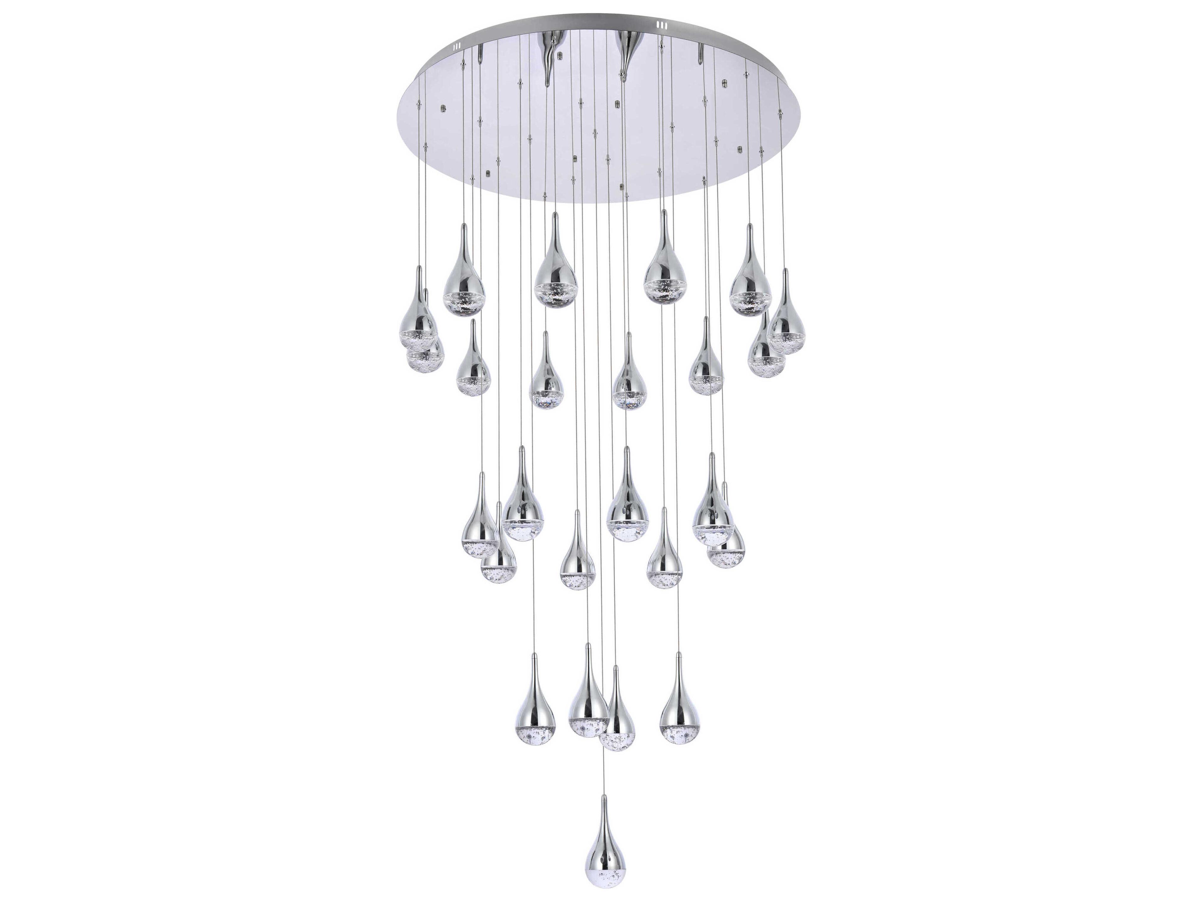 Elegant Lighting Amherst 25-Light Chrome Pendant