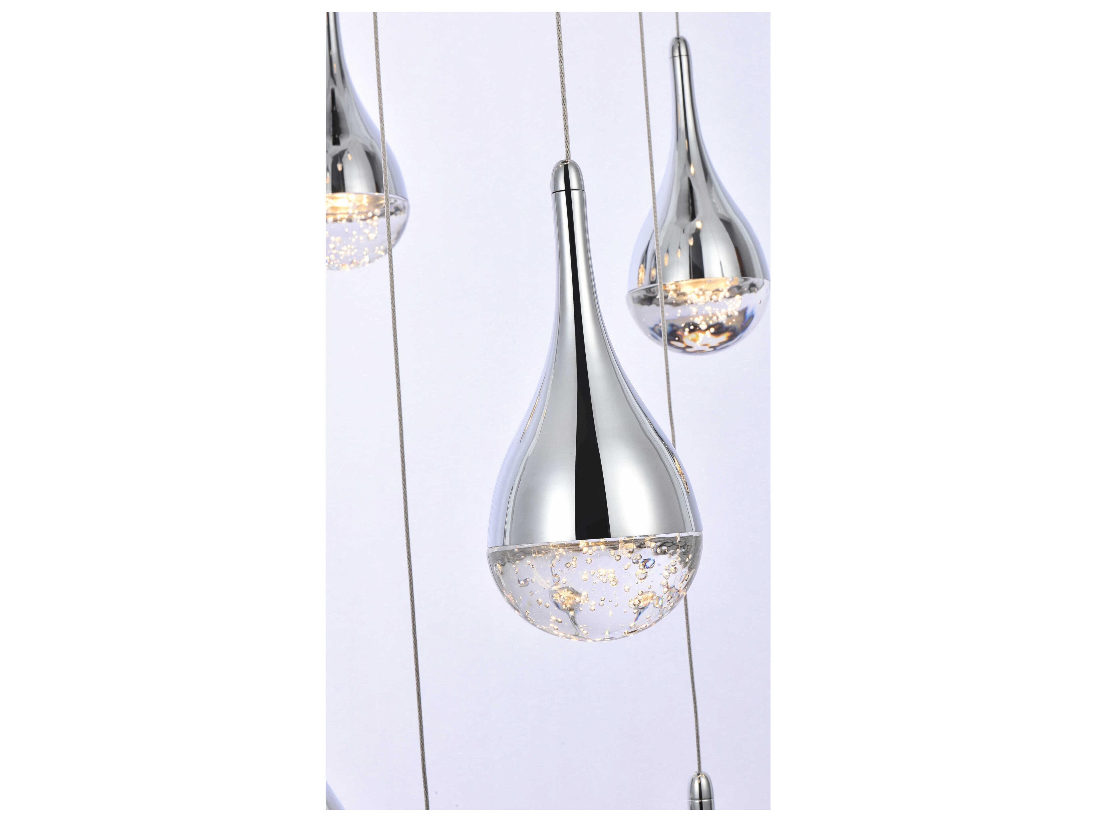 Elegant Lighting Amherst 25-Light Chrome Pendant