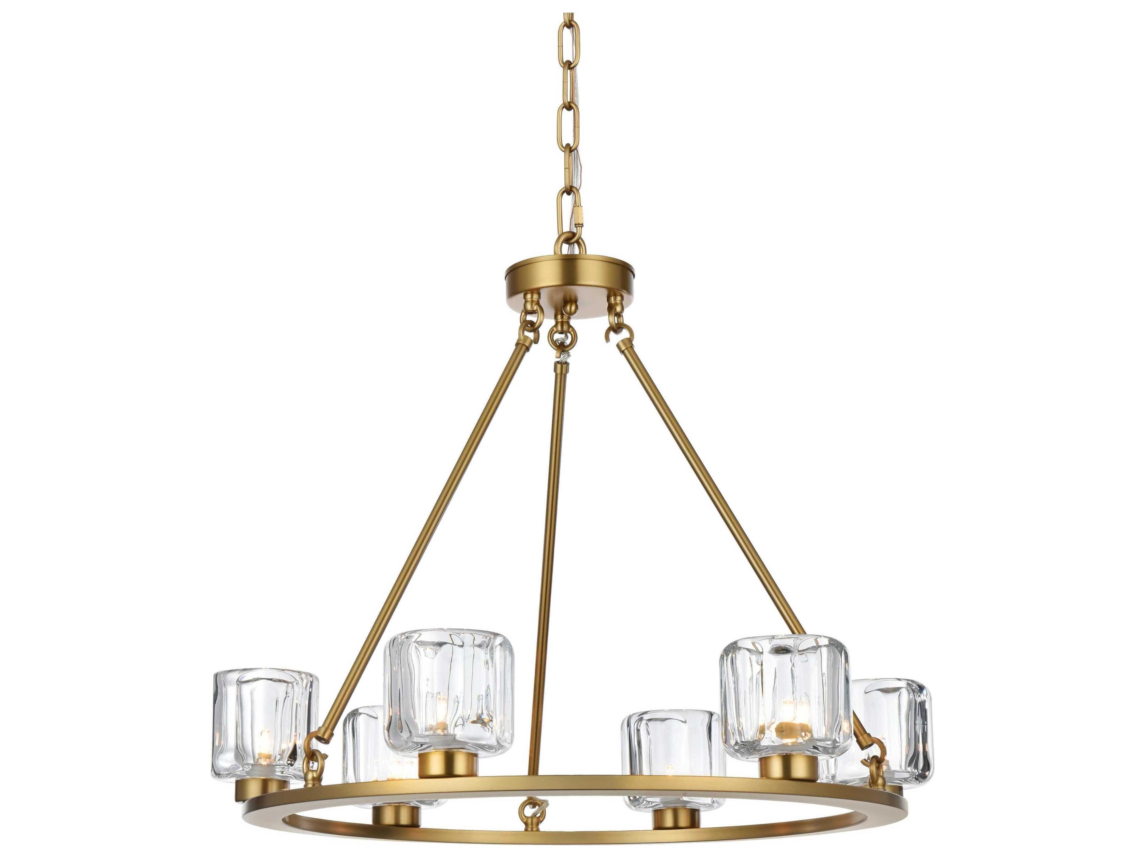 Elegant Lighting Cadence 6-Light Satin Gold Chandelier