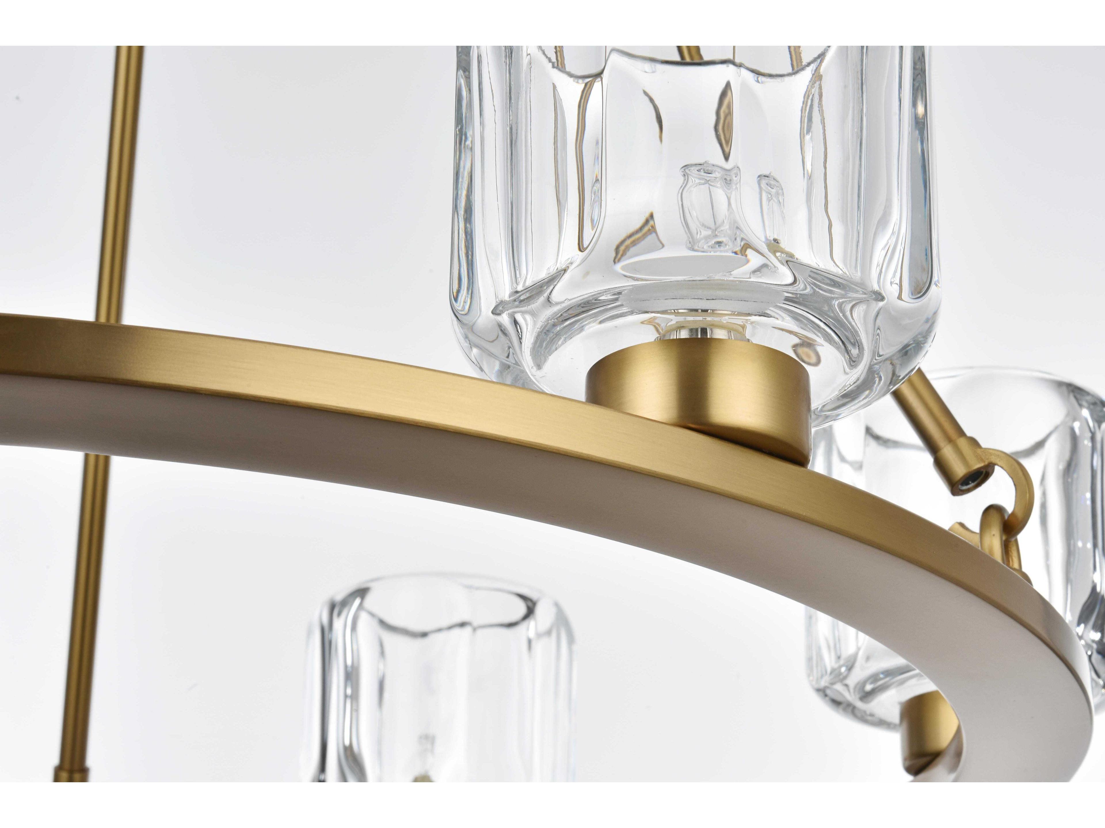 Elegant Lighting Cadence 6-Light Satin Gold Chandelier