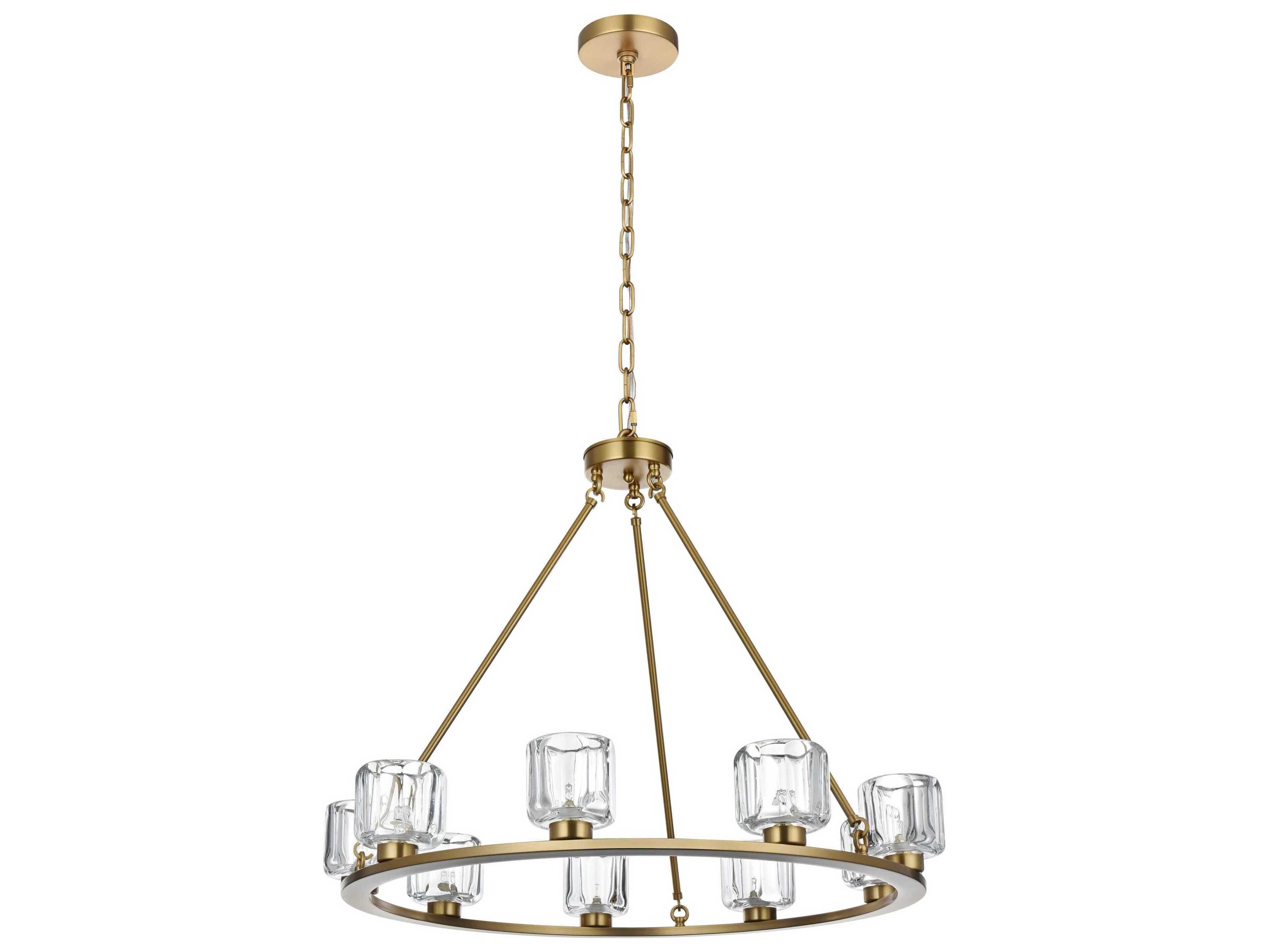 Elegant Lighting Cadence 9-Light Satin Gold Chandelier
