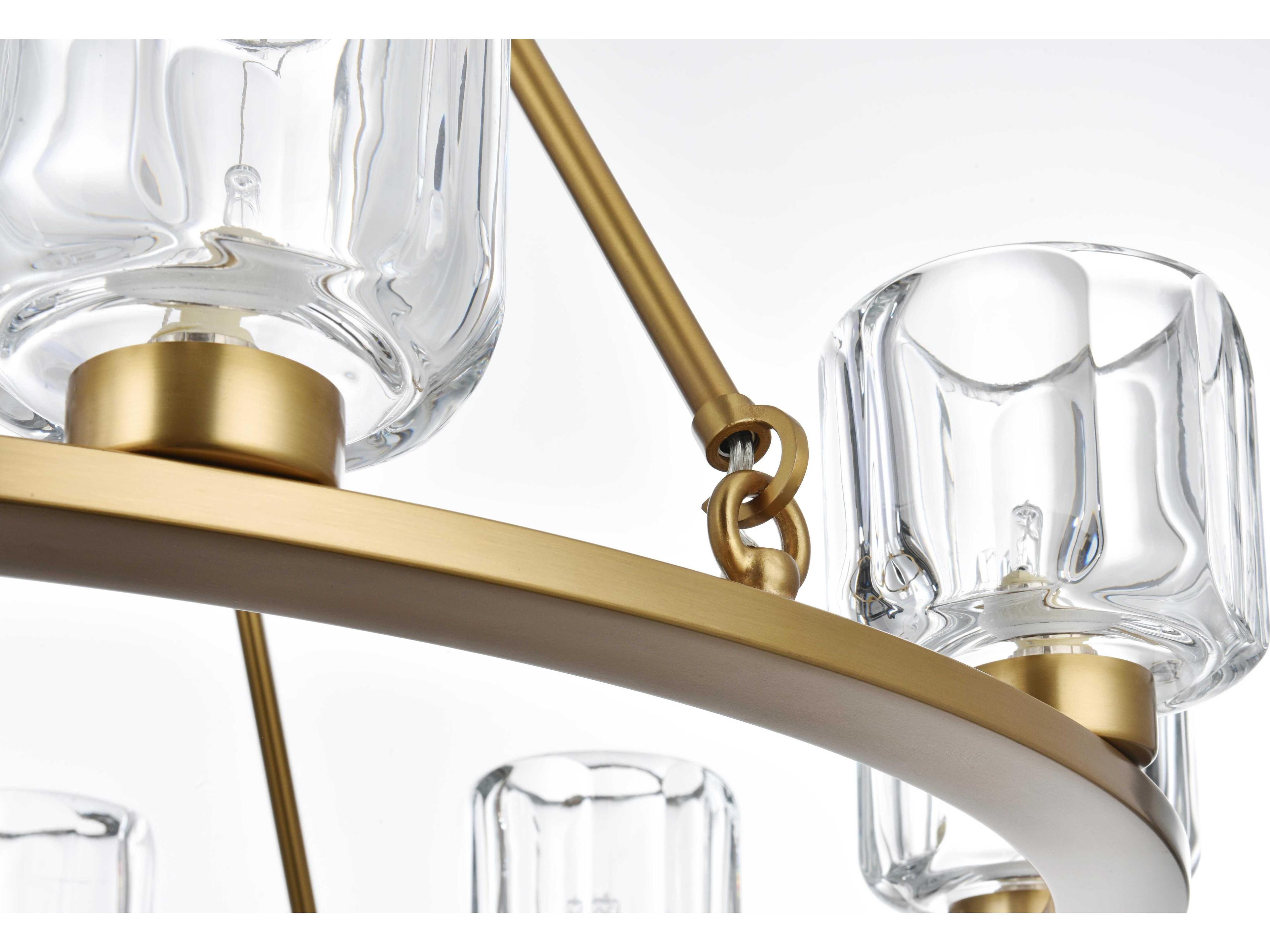 Elegant Lighting Cadence 9-Light Satin Gold Chandelier