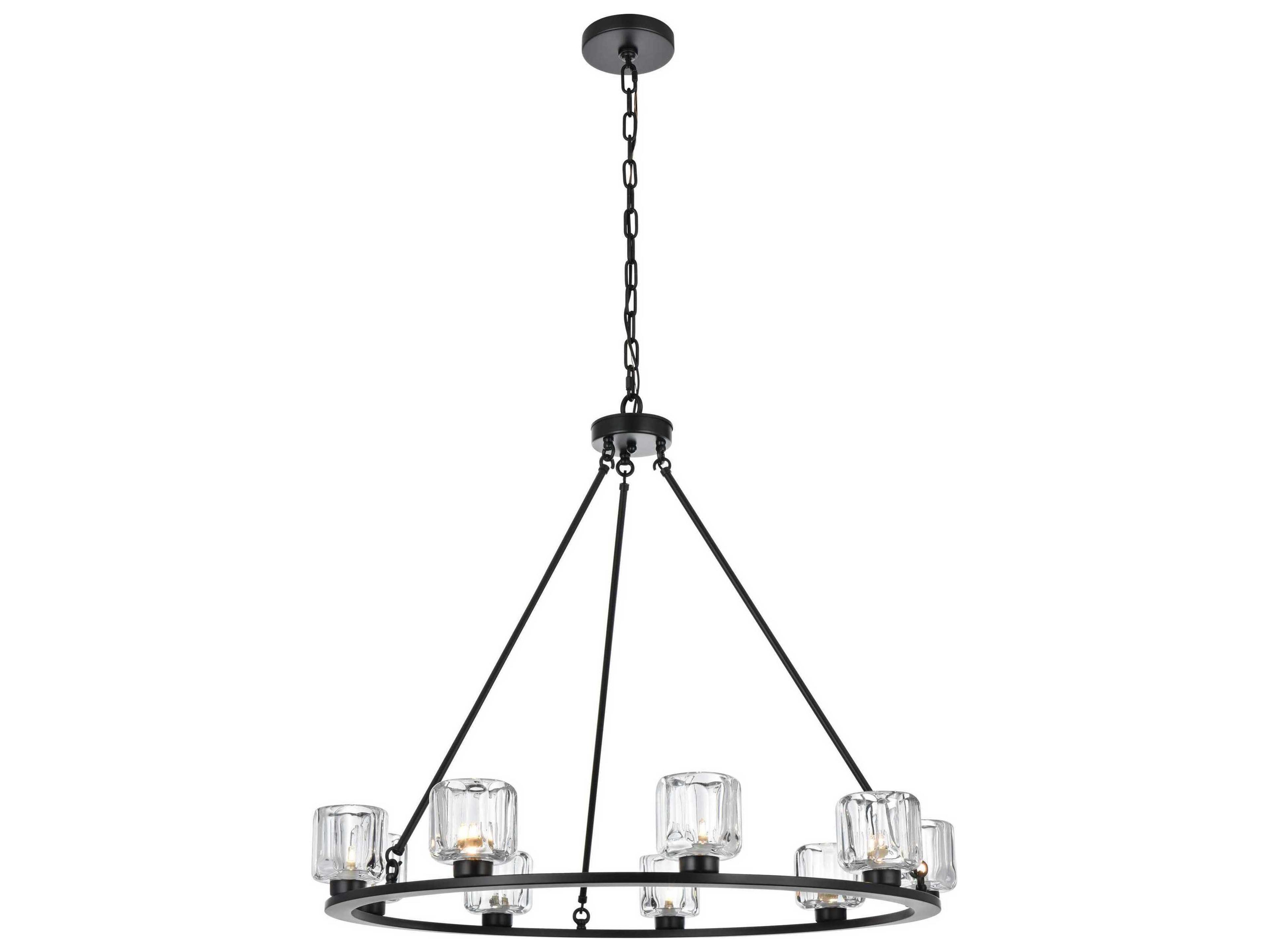 Cadence 9-Light Black Chandelier