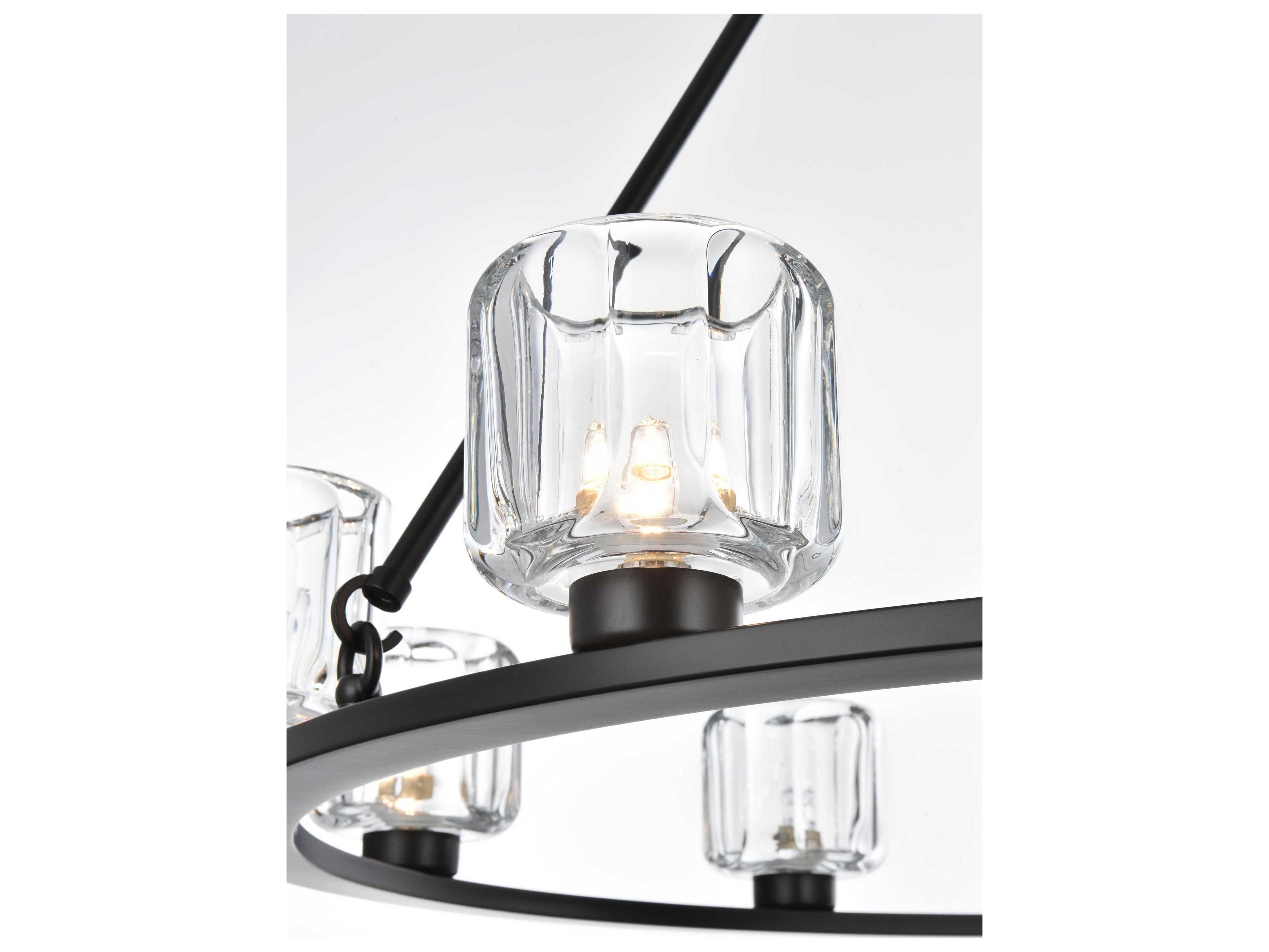 Elegant Lighting Cadence 9-Light Black Chandelier