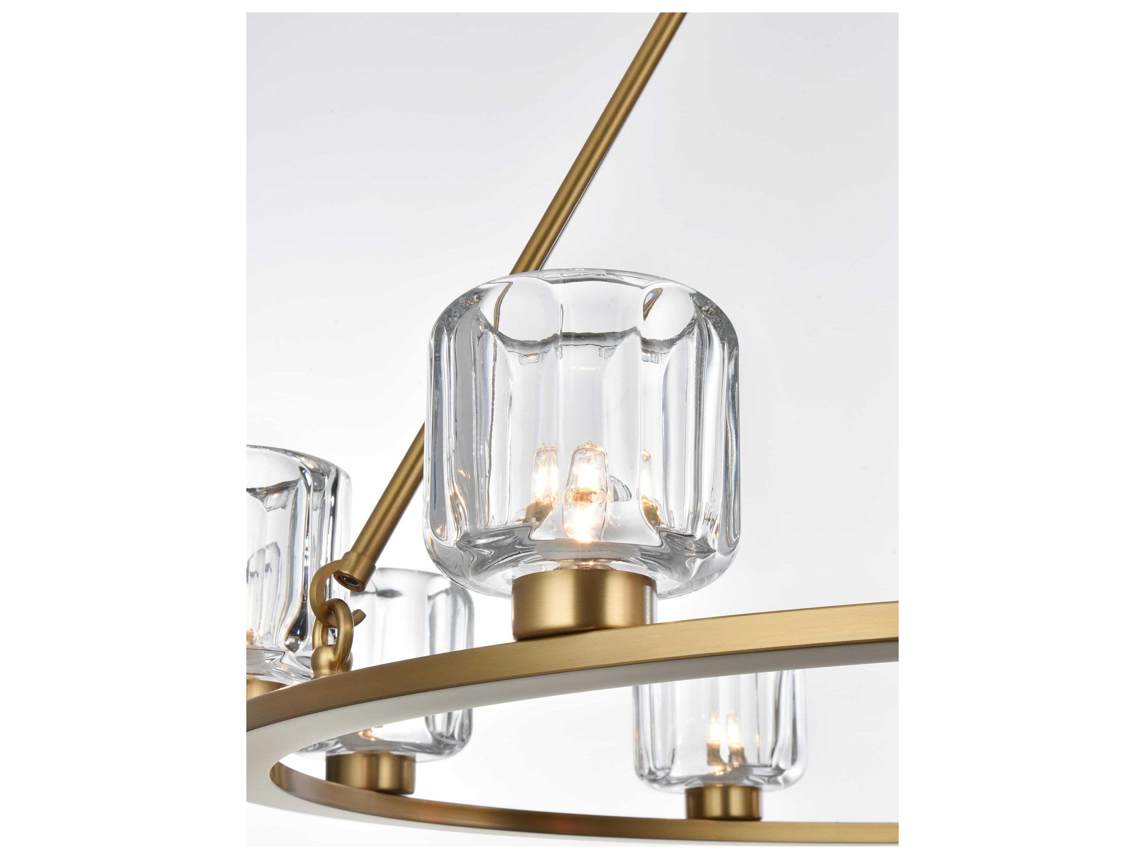 Elegant Lighting Cadence 9-Light Satin Gold Chandelier
