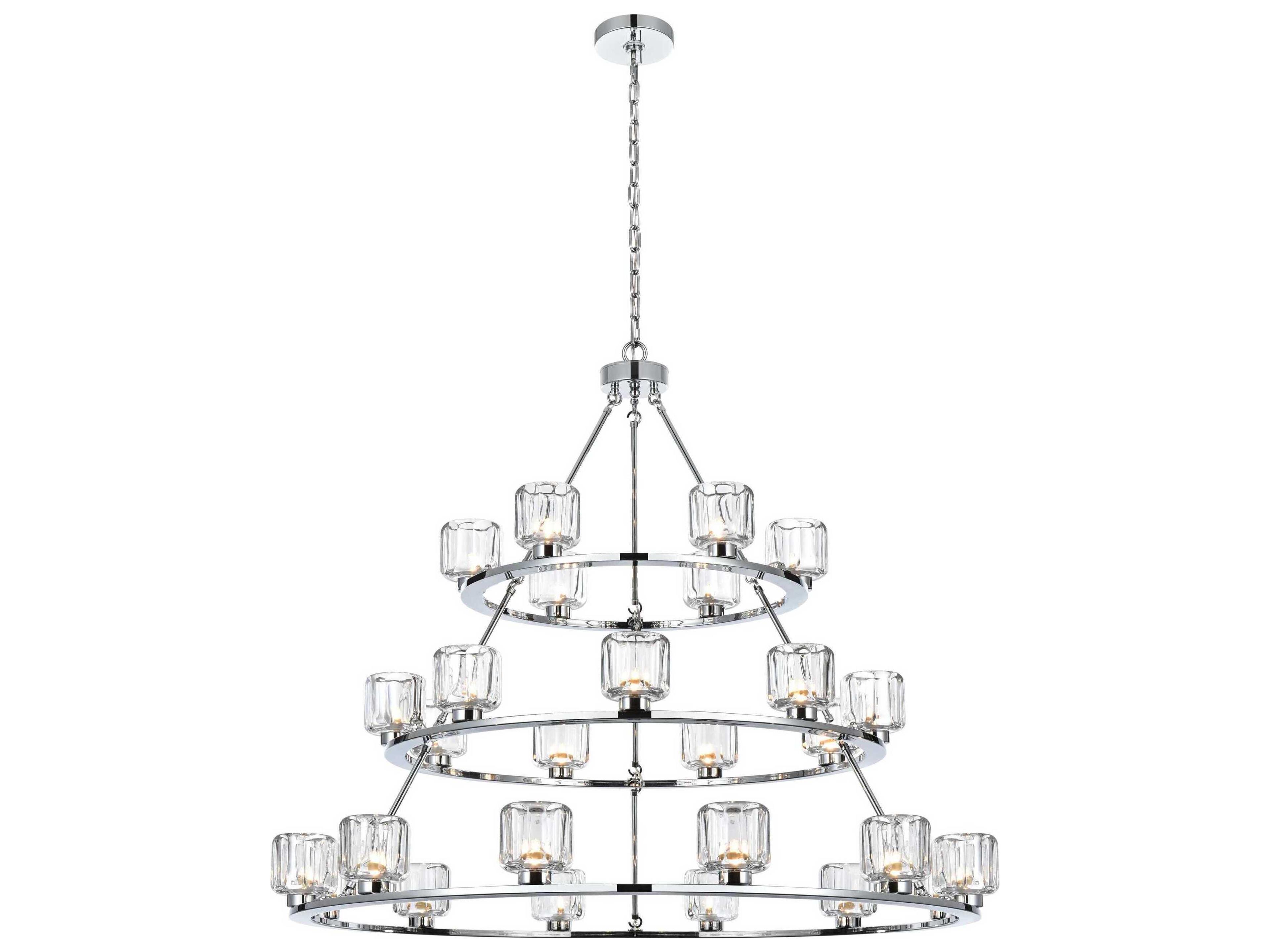 Cadence 27-Light Chrome Tiered Chandelier