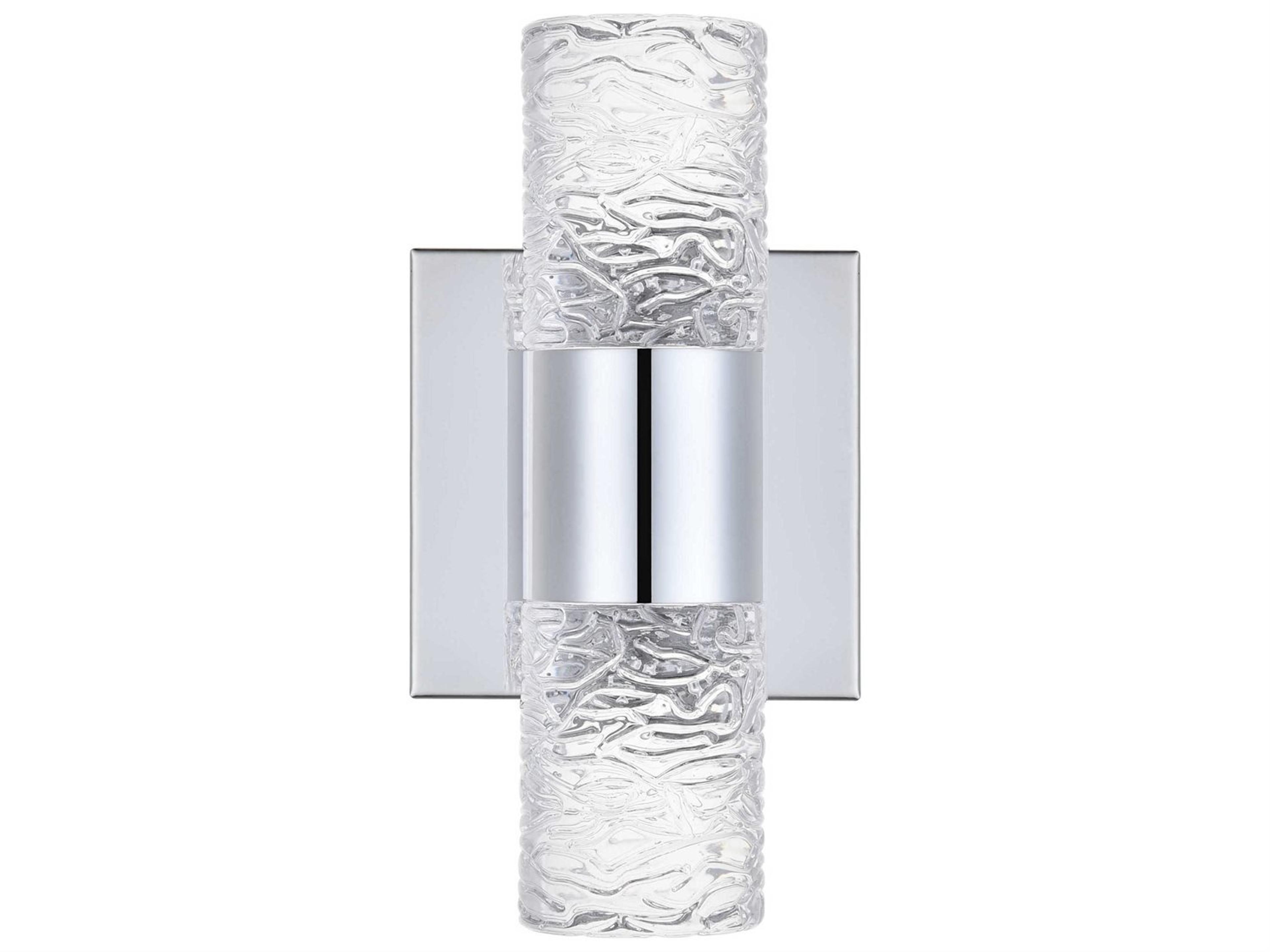 Elegant Lighting Vega 2-Light Chrome Clear Glass LED Wall Sconce