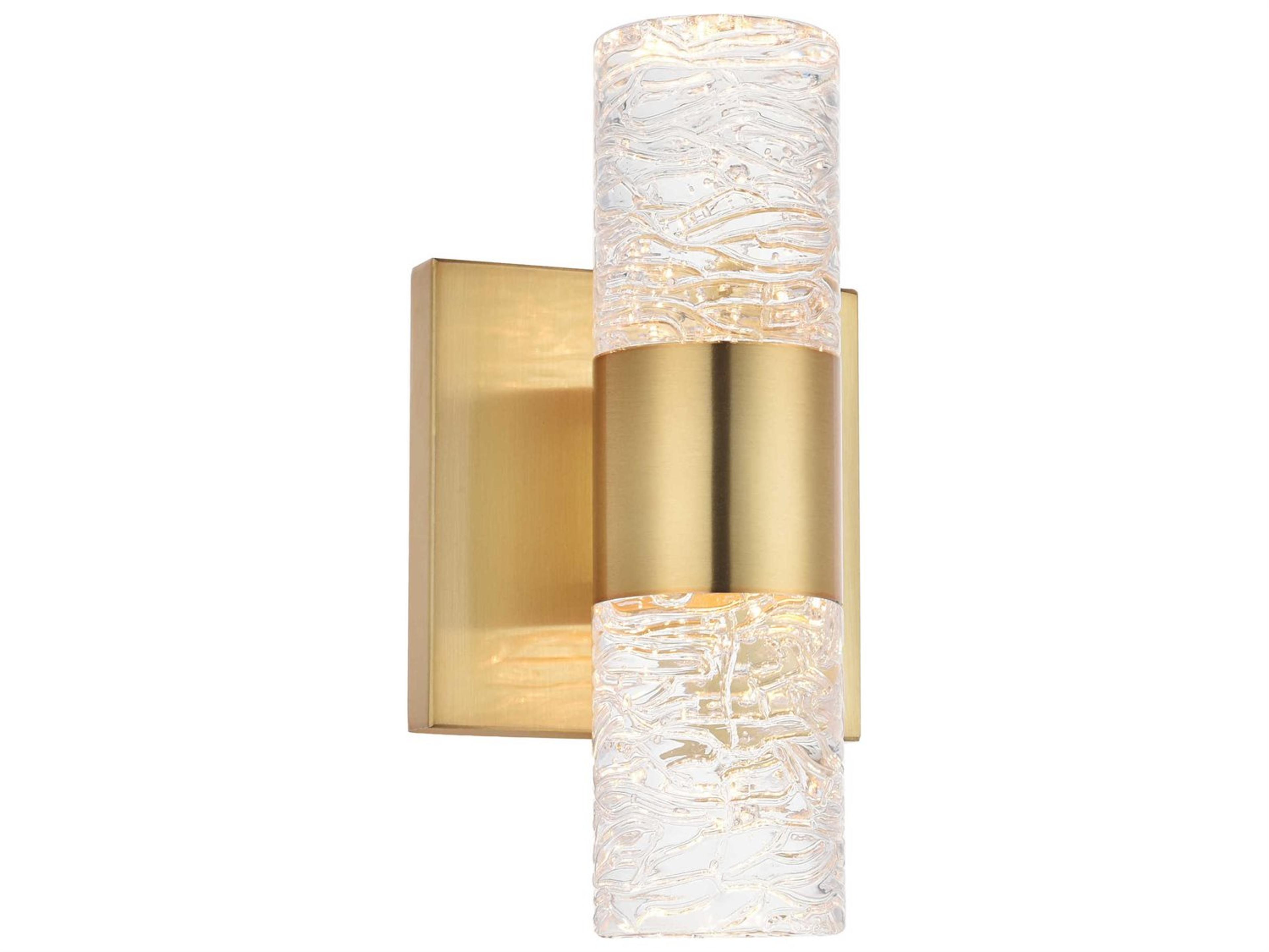 Elegant Lighting Vega 2-Light Chrome Clear Glass LED Wall Sconce