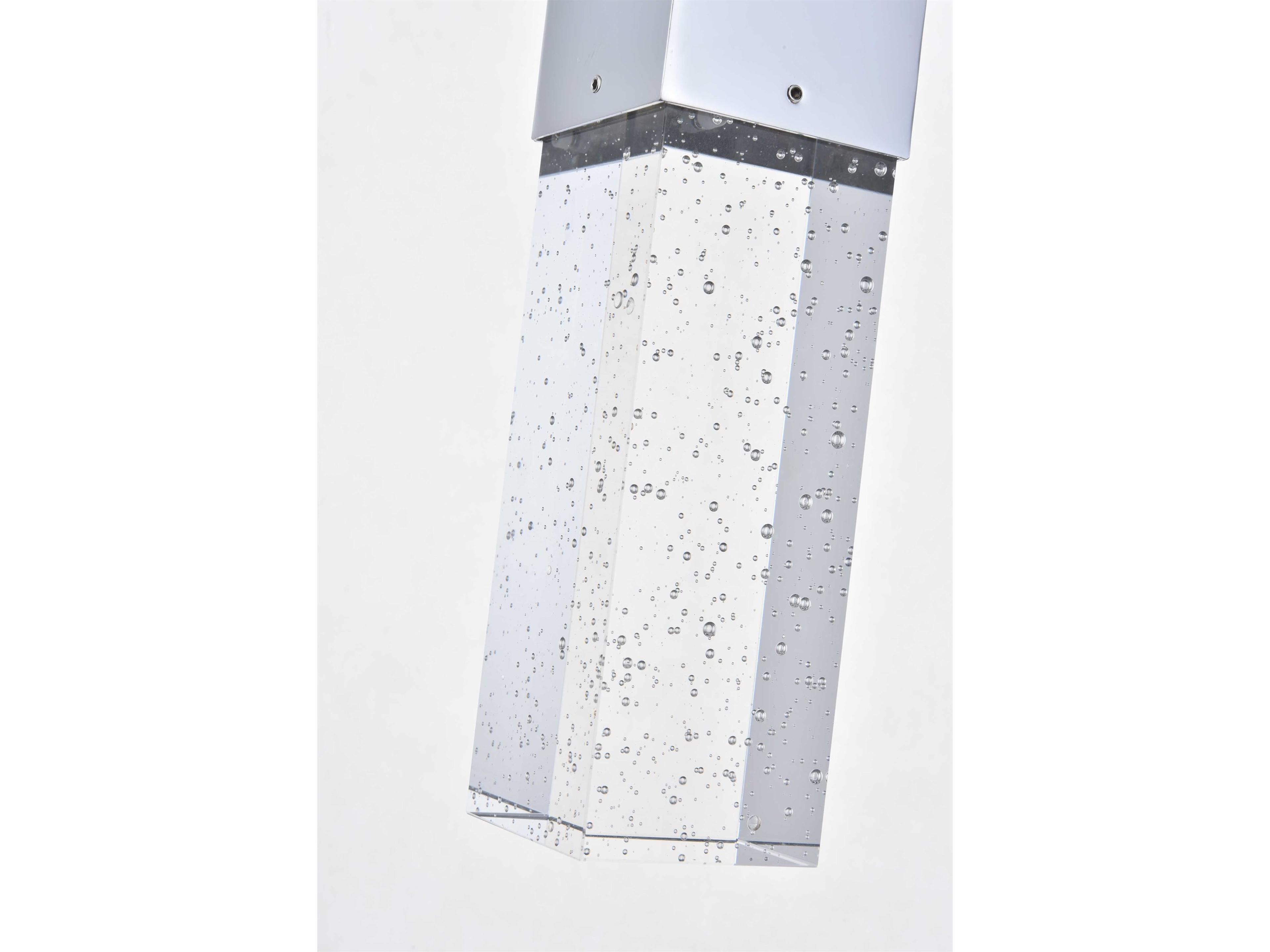 Elegant Lighting Novastella 1-Light Chrome Clear Crystal LED Mini Pendant