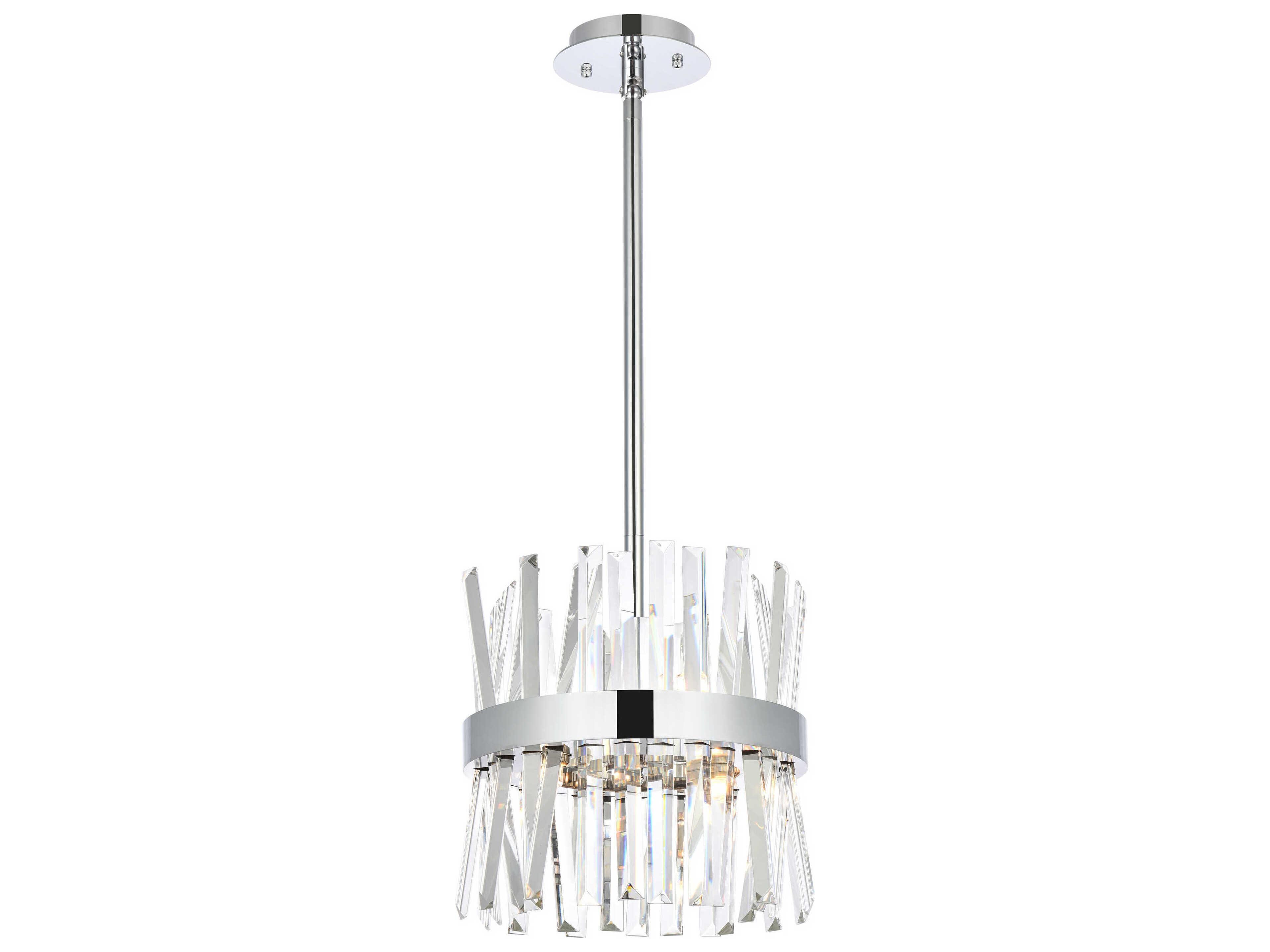 Serephina 6-Light Chrome Crystal Linear Mini Pendant