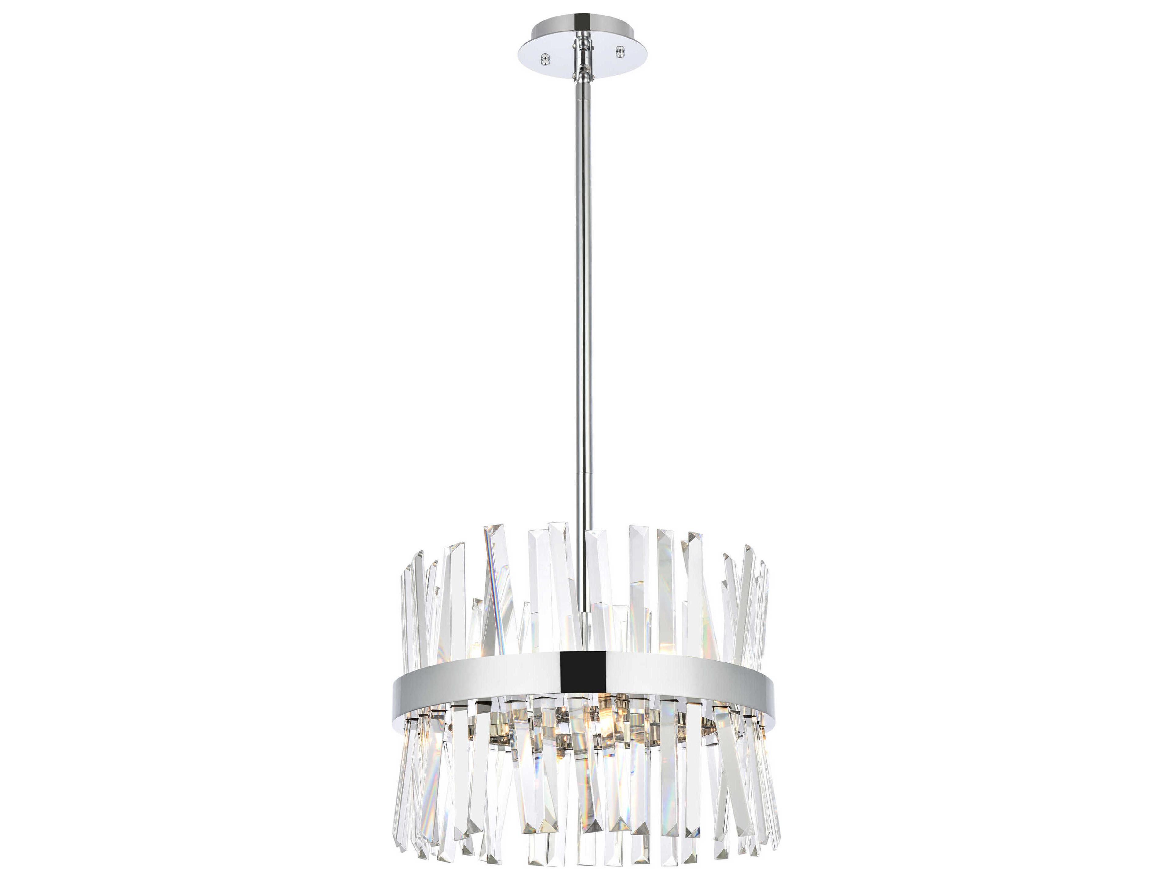 Serephina 8-Light Chrome Crystal Linear Pendant