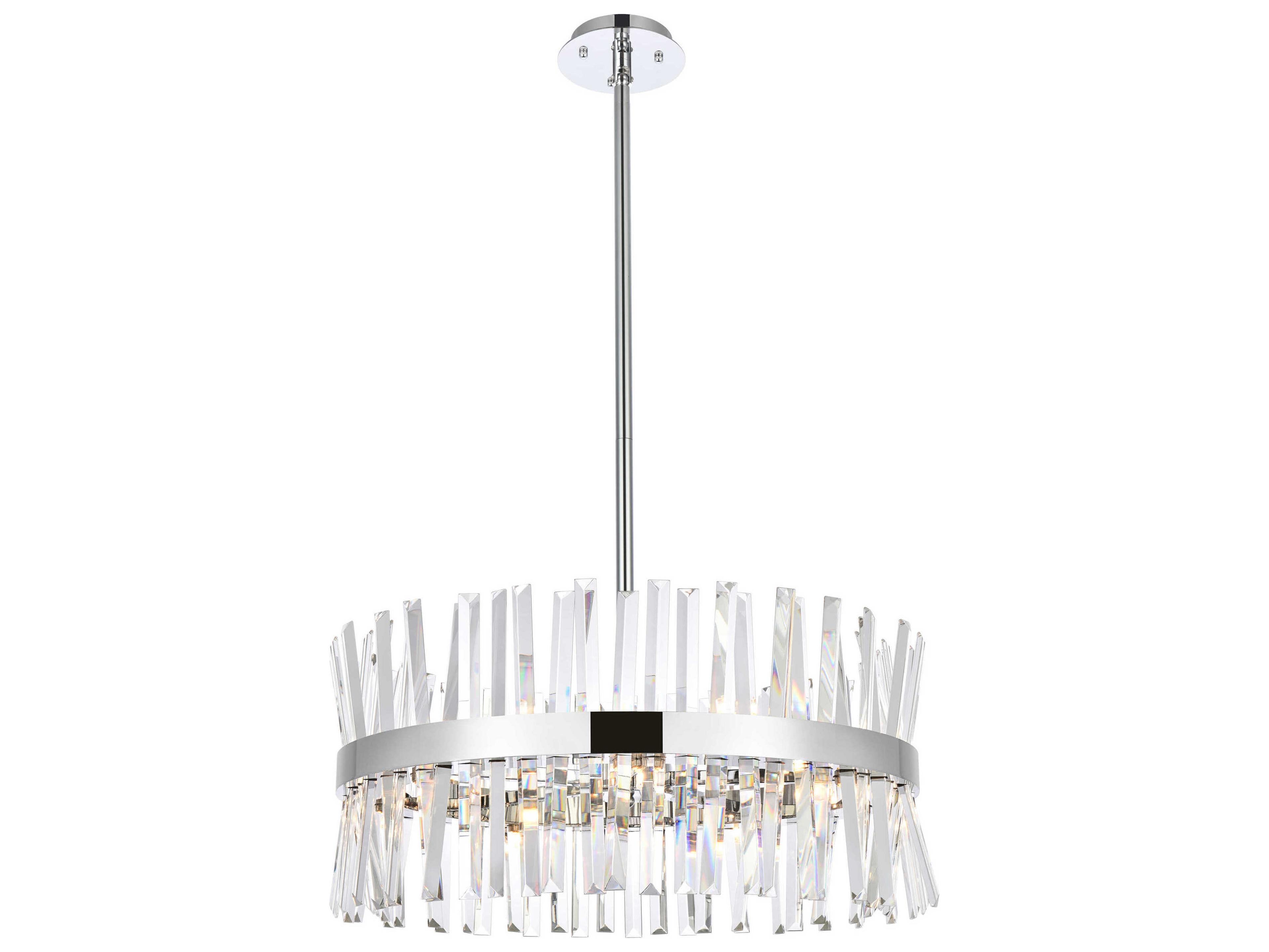 Serephina 14-Light Chrome Crystal Linear Pendant