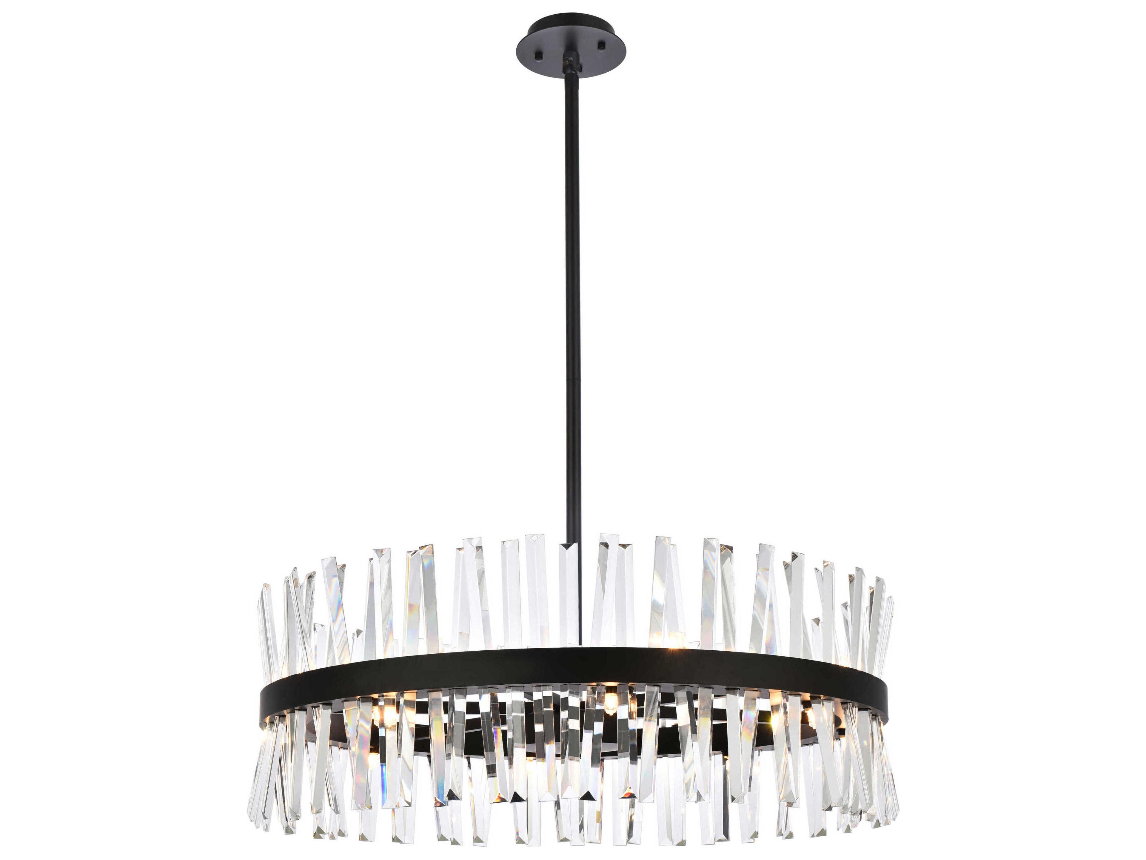 Serephina 16-Light6-Light Black Crystal Linear Pendant