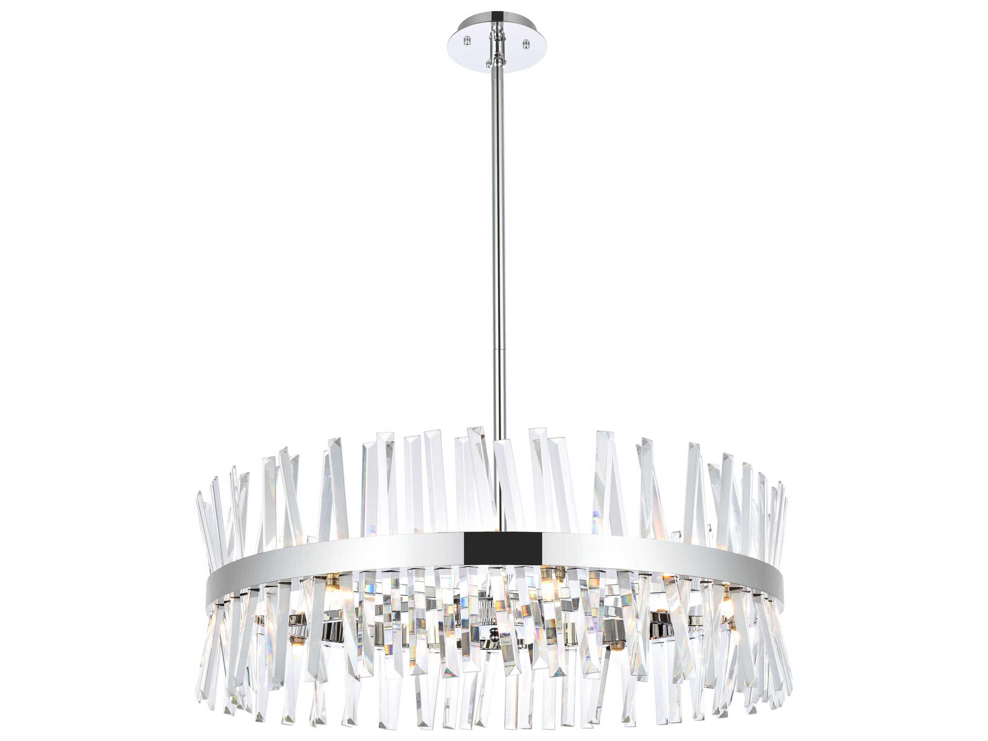 Serephina 16-Light6-Light Chrome Crystal Linear Pendant