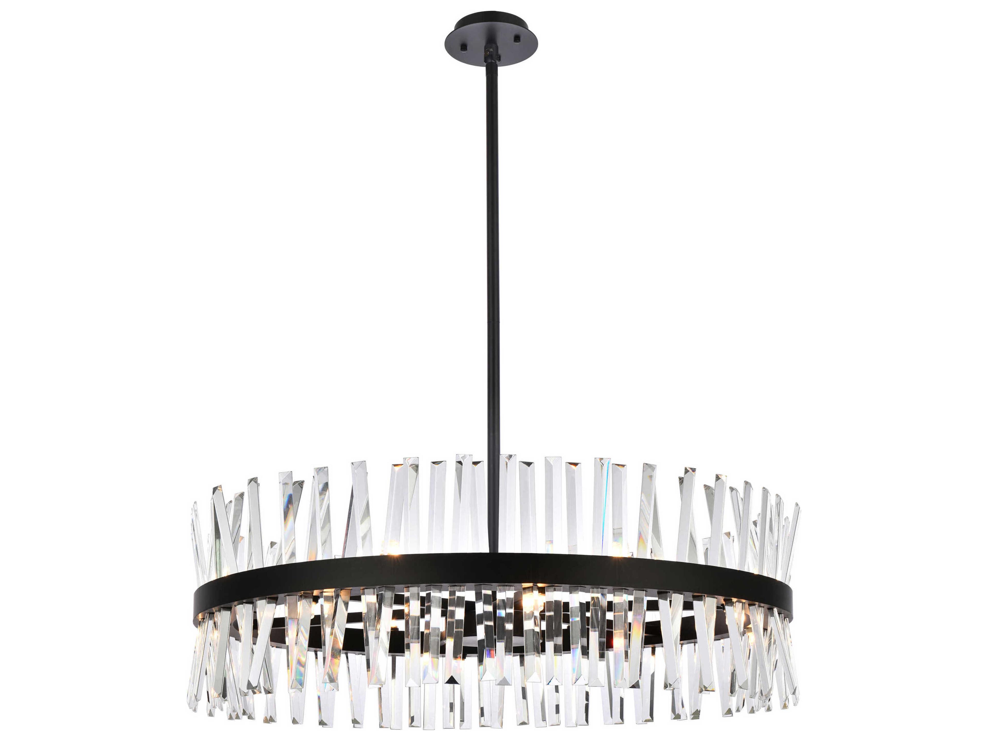 Serephina 16-Light6-Light Black Crystal Linear Pendant