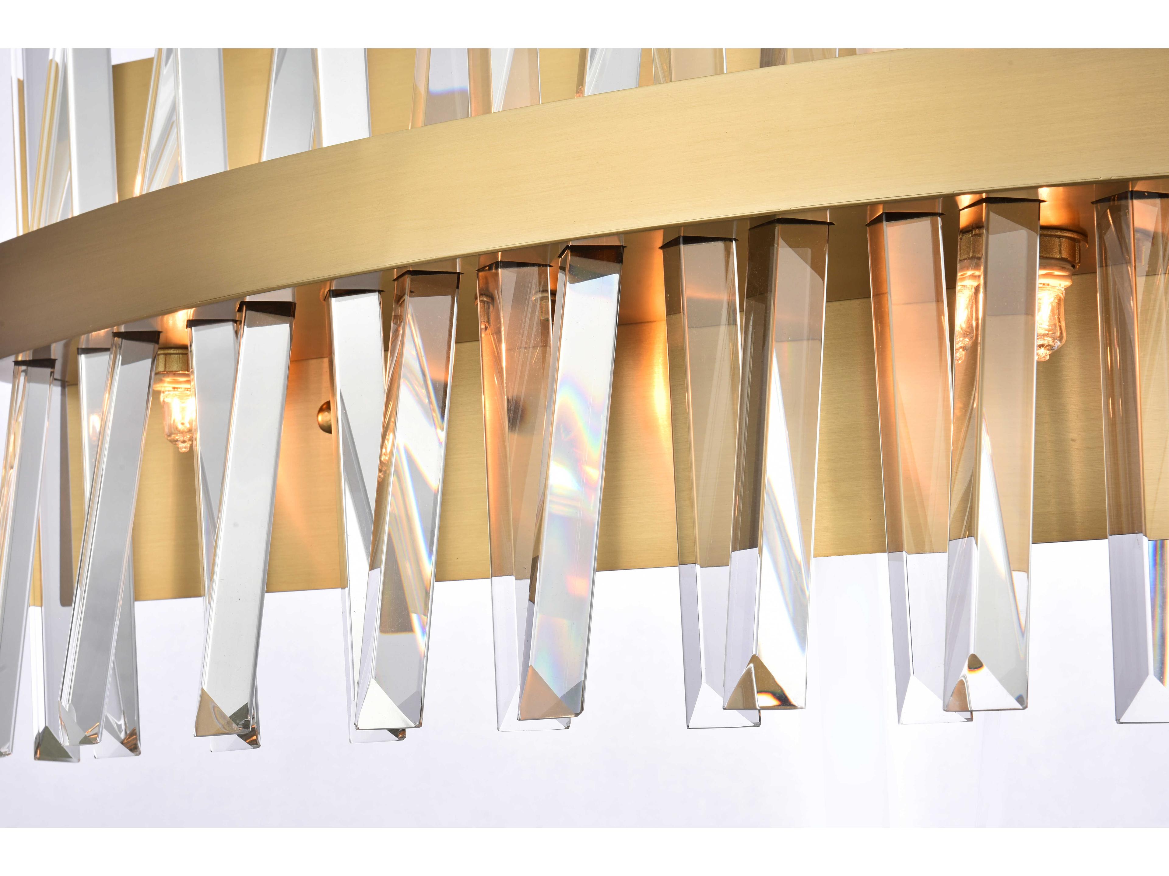 Elegant Lighting Serephina 8-Light Satin Gold Crystal Vanity Light