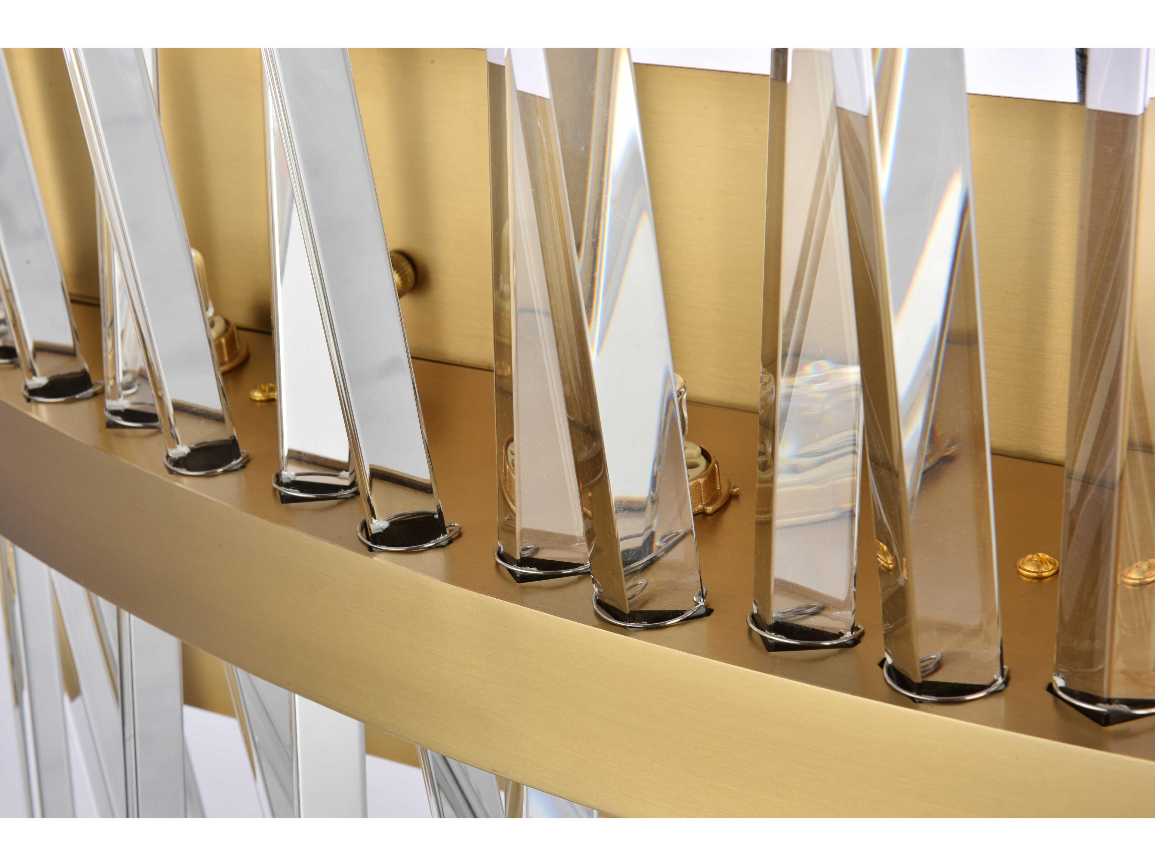 Elegant Lighting Serephina 8-Light Satin Gold Crystal Vanity Light