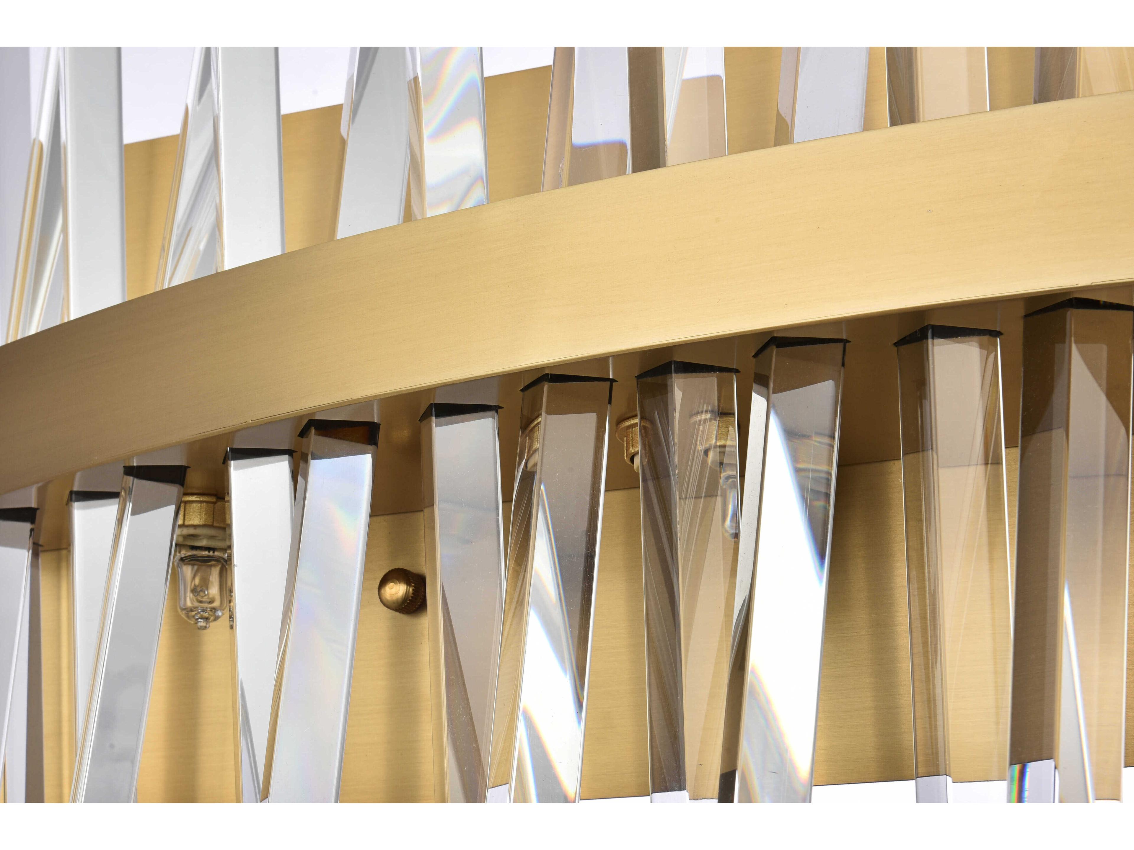 Elegant Lighting Serephina 8-Light Satin Gold Crystal Vanity Light