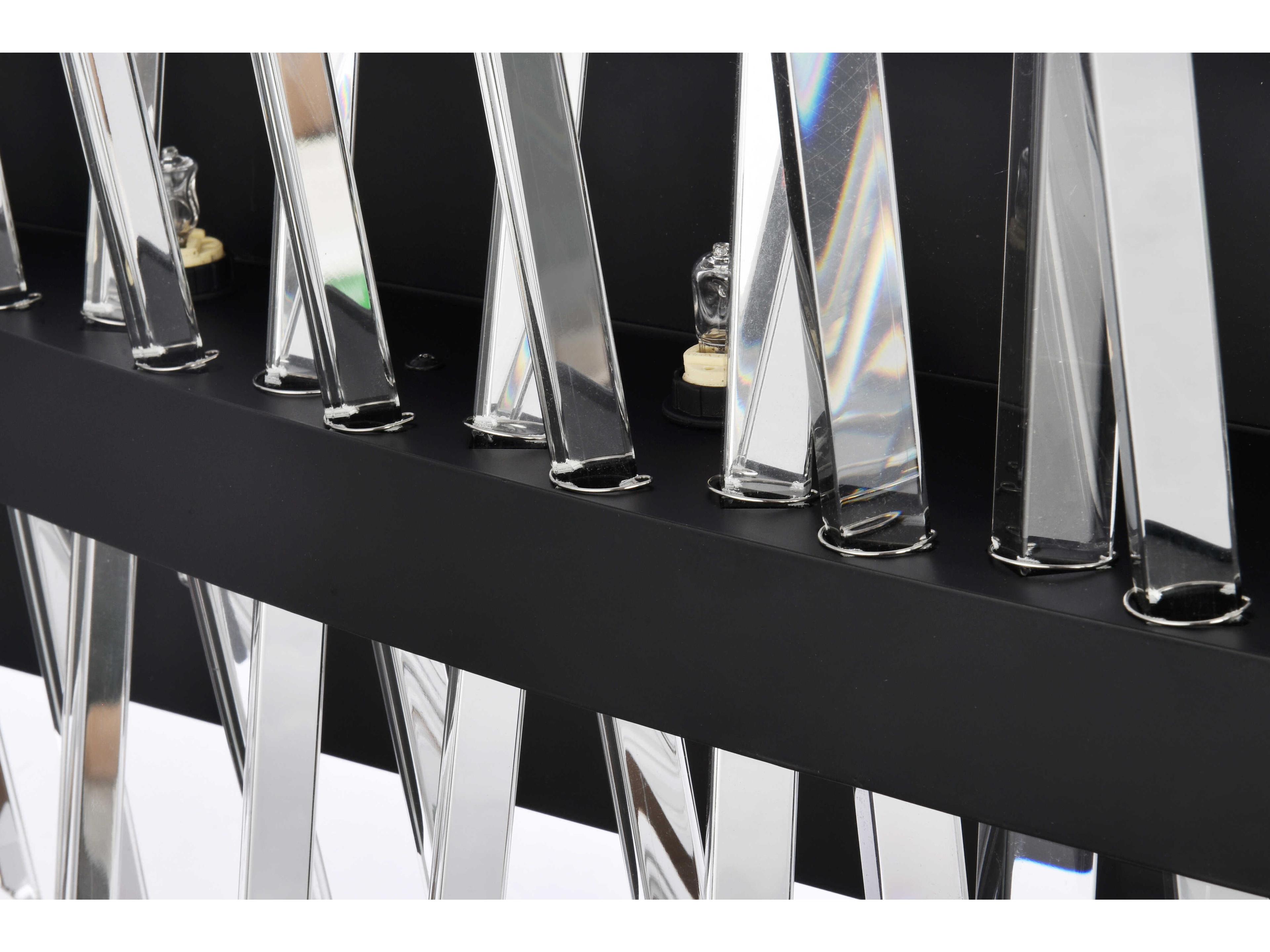 Elegant Lighting Serephina 10-Light Black Crystal Vanity Light