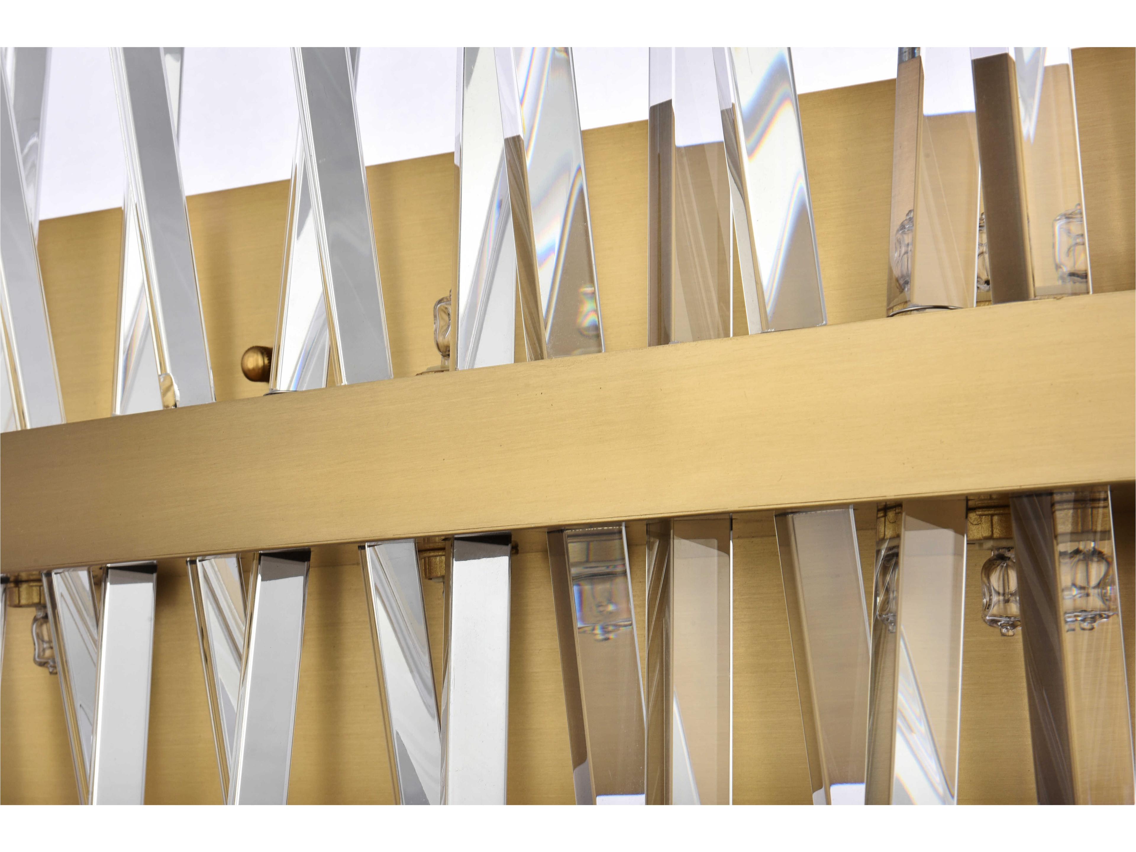 Elegant Lighting Serephina 10-Light Satin Gold Crystal Vanity Light