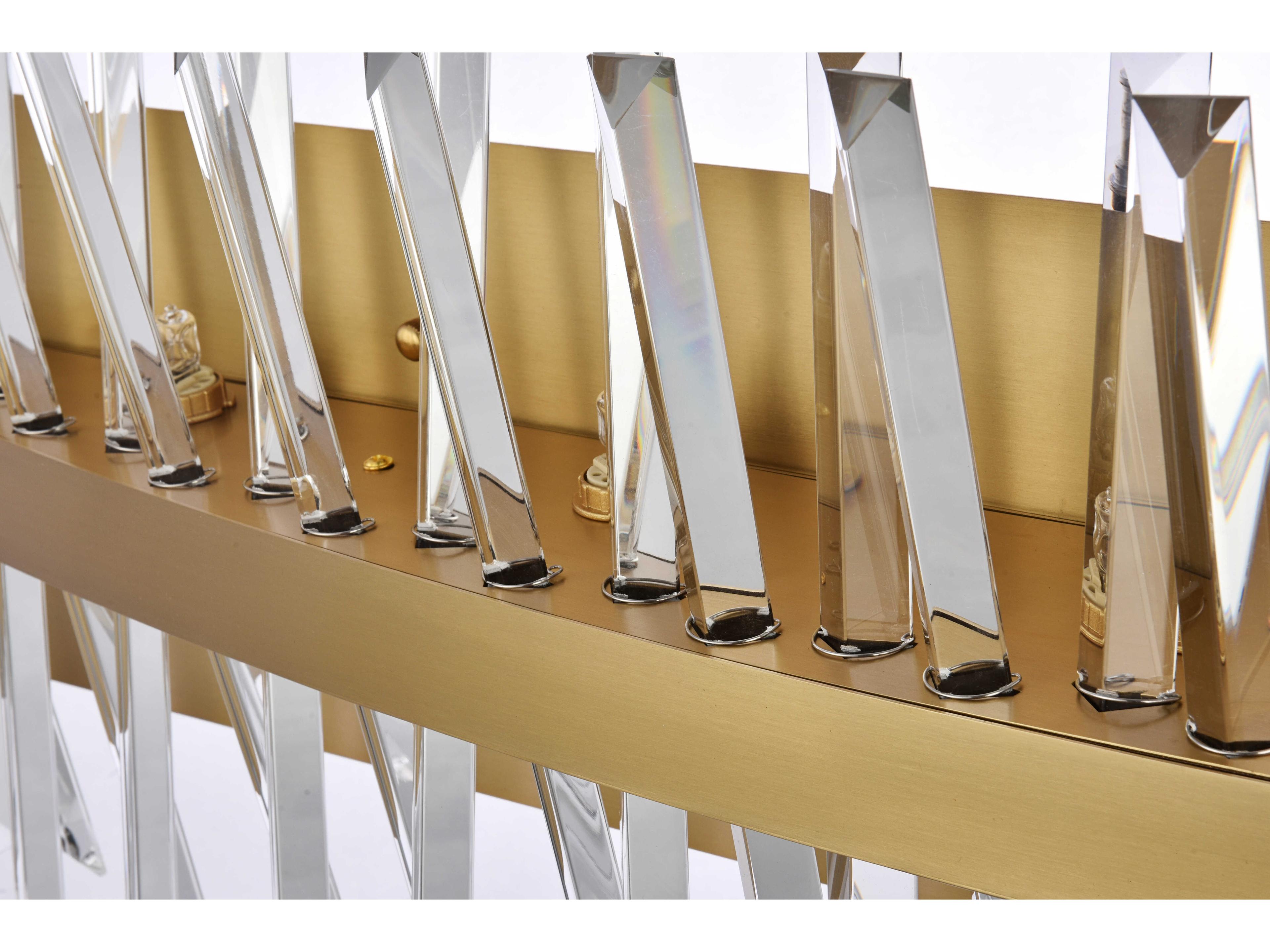 Elegant Lighting Serephina 10-Light Satin Gold Crystal Vanity Light