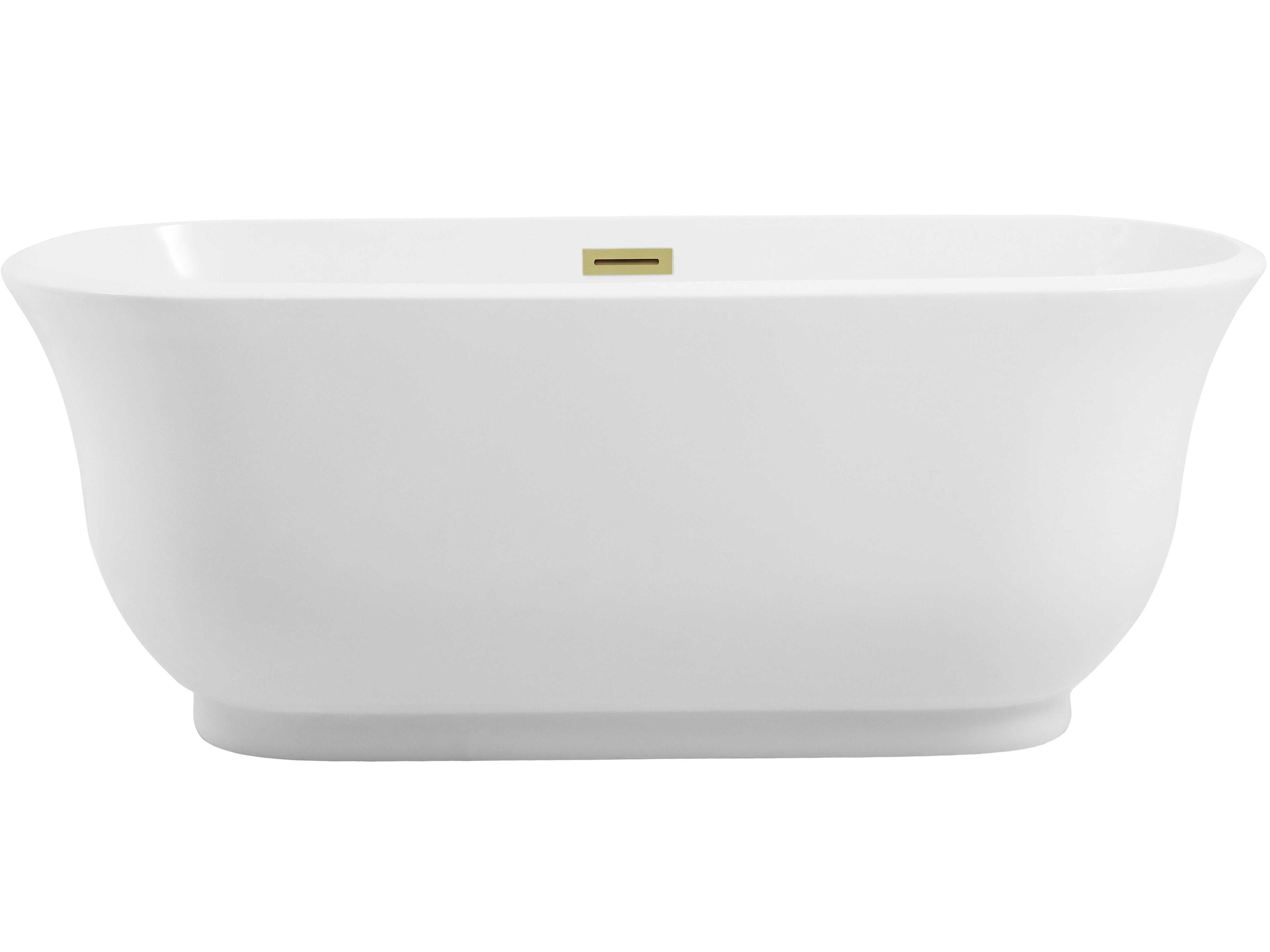 Elegant Lighting Coralie Glossy White Soaking Bathtub