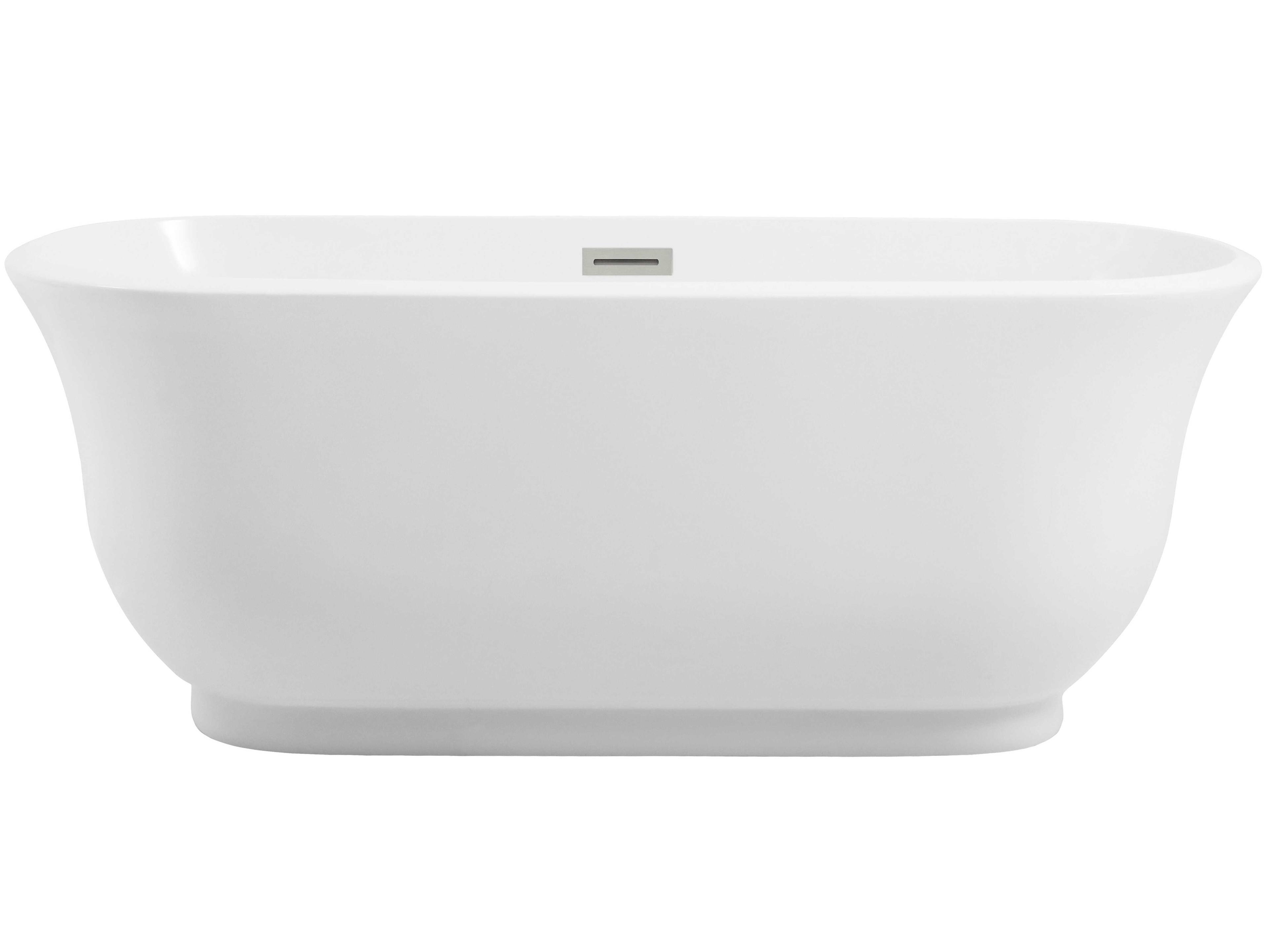 Elegant Lighting Coralie Glossy White Soaking Bathtub