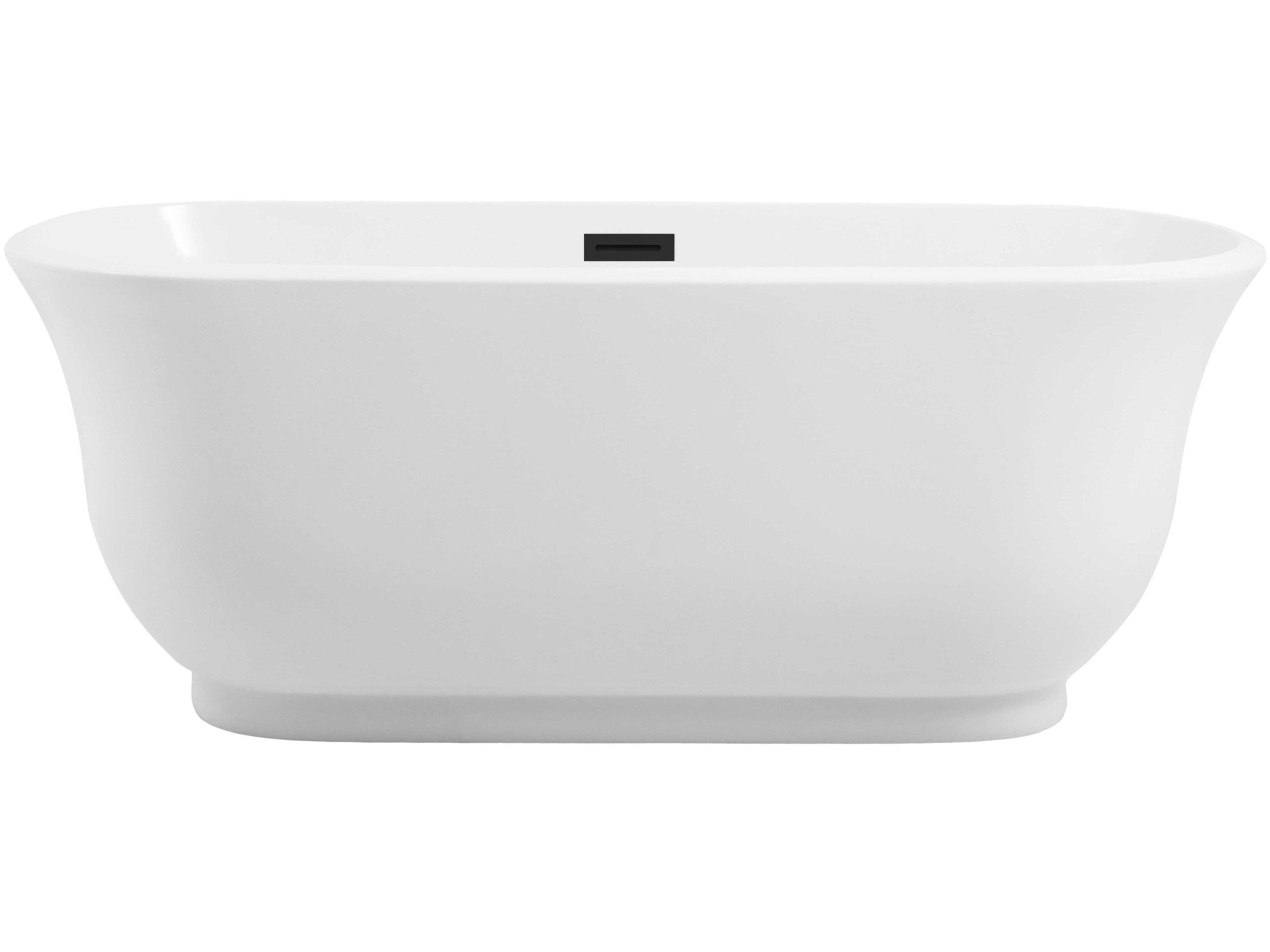Elegant Lighting Coralie Glossy White Soaking Bathtub