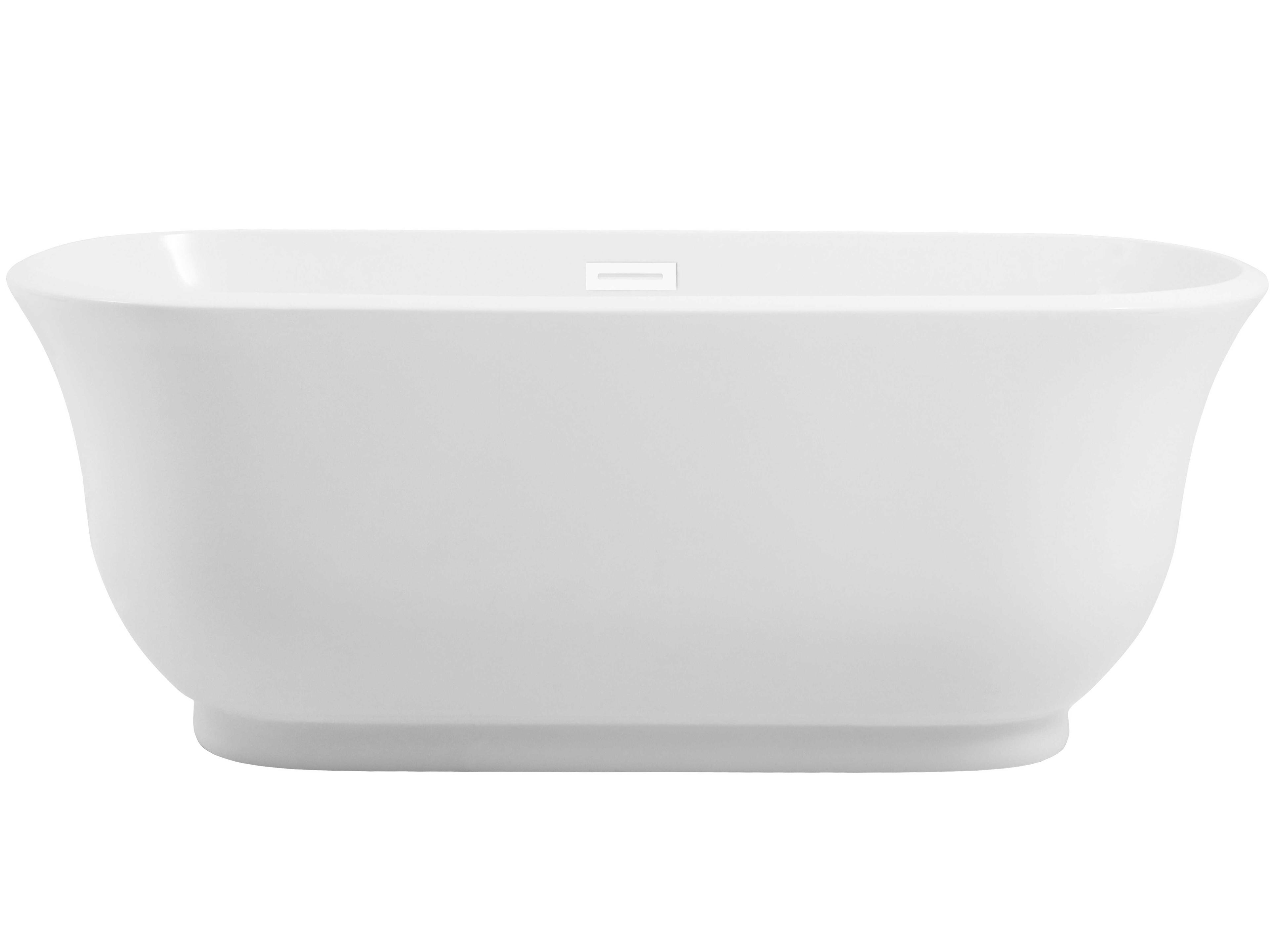 Elegant Lighting Coralie Glossy White Soaking Bathtub