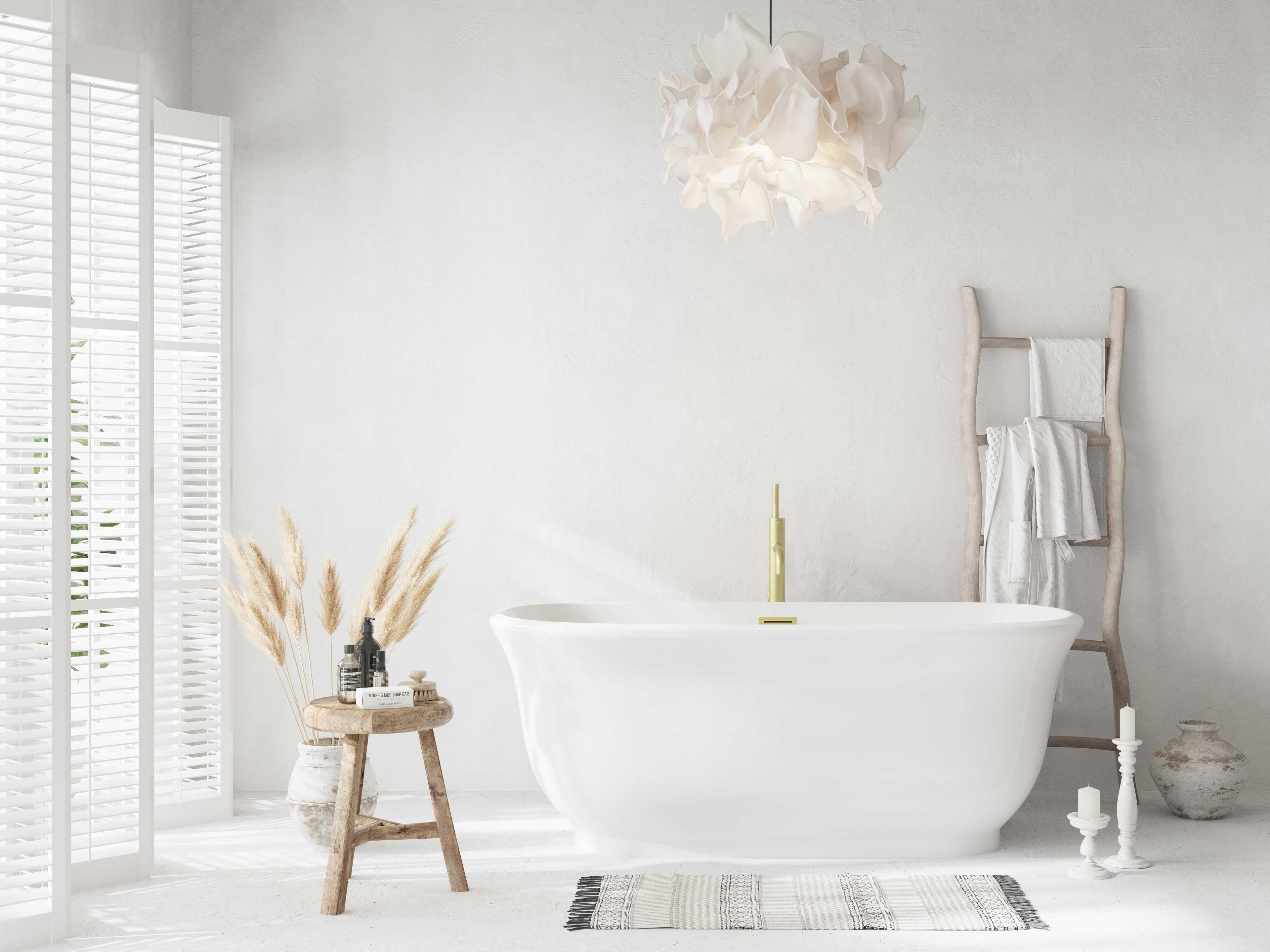 Elegant Lighting Coralie Glossy White Soaking Bathtub