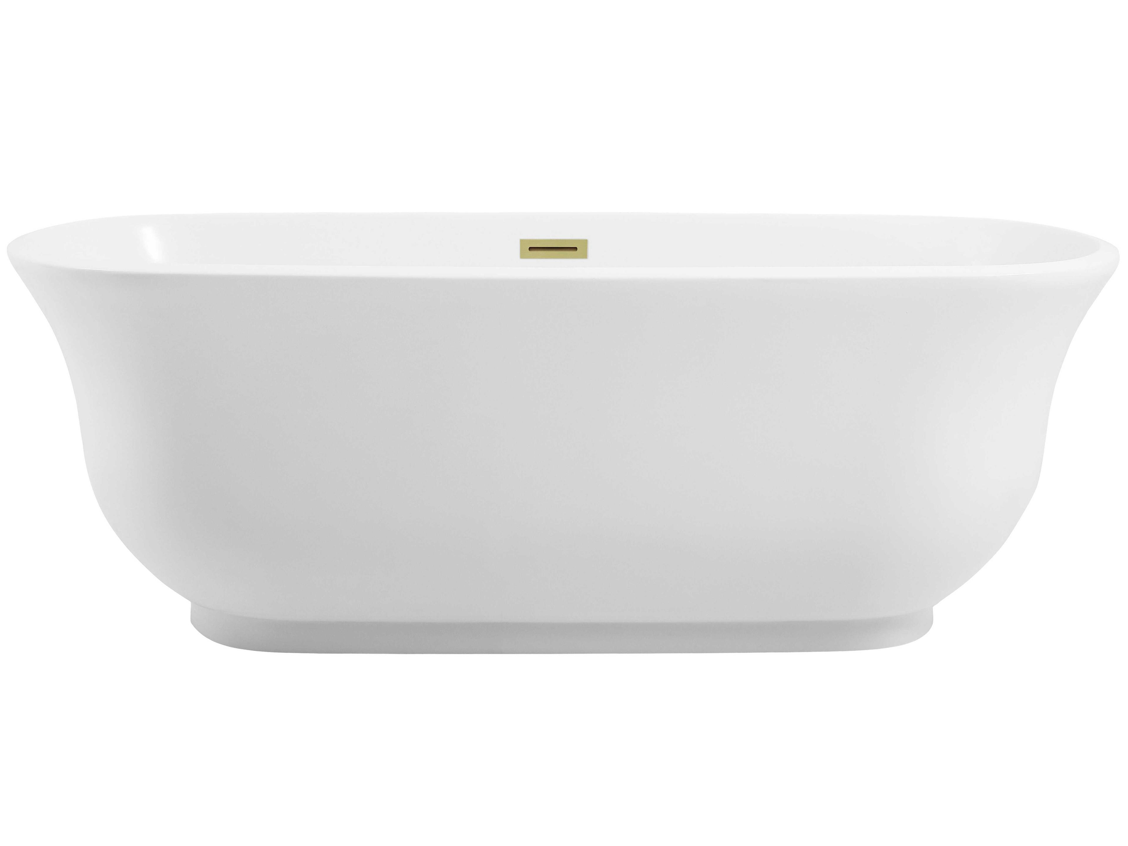 Coralie Glossy White Soaking Bathtub