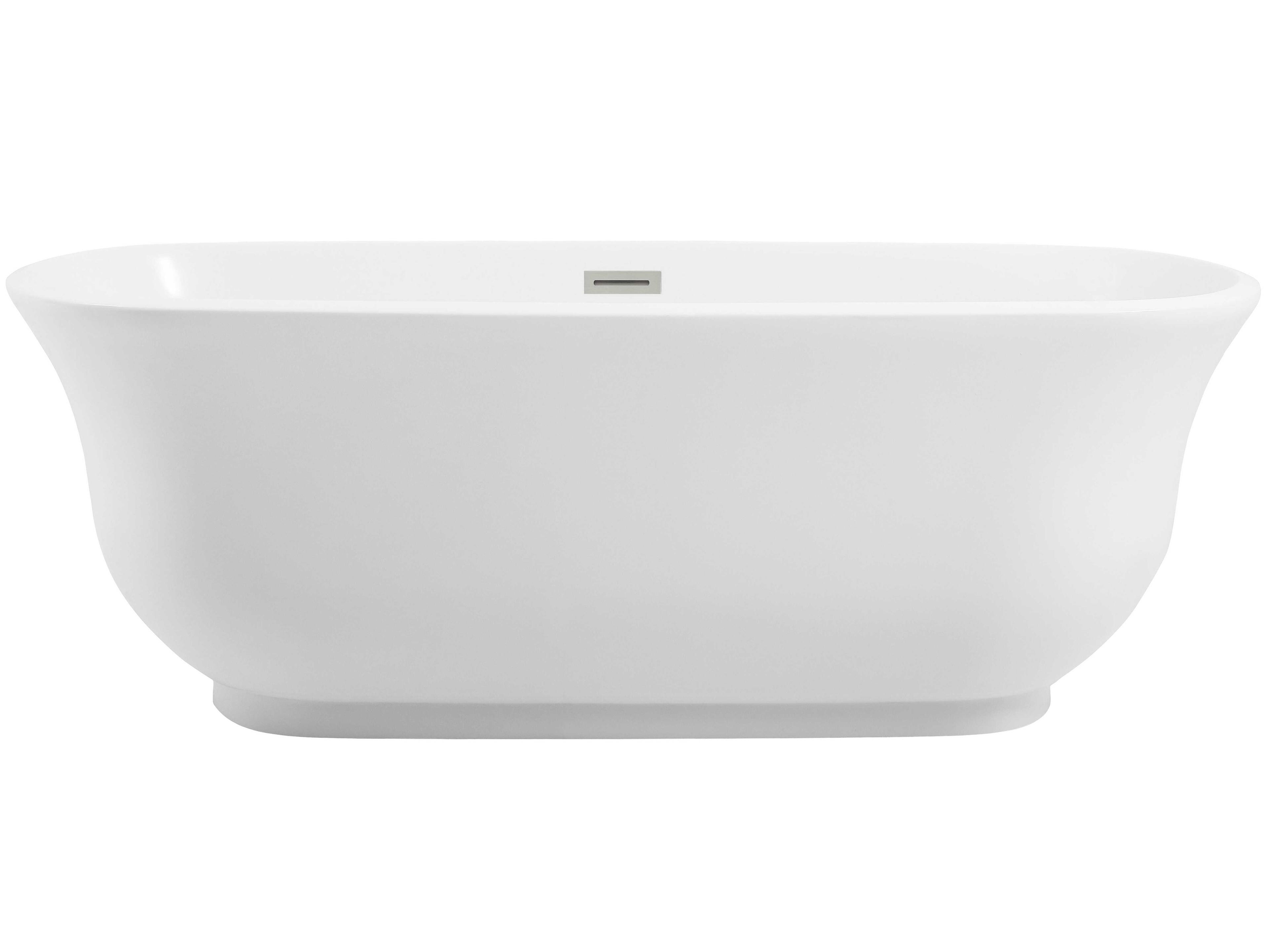 Elegant Lighting Coralie Glossy White Soaking Bathtub