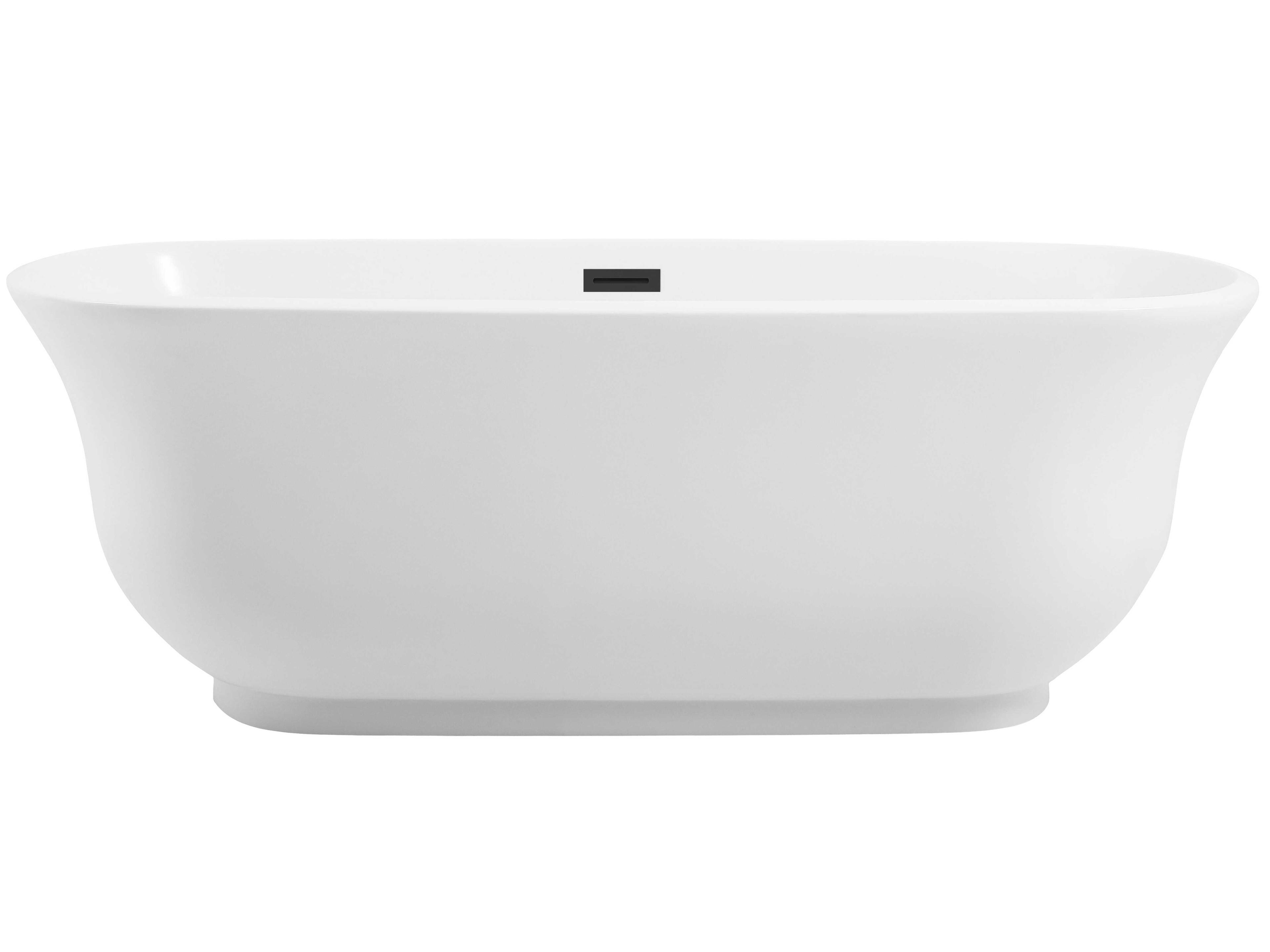 Elegant Lighting Coralie Glossy White Soaking Bathtub