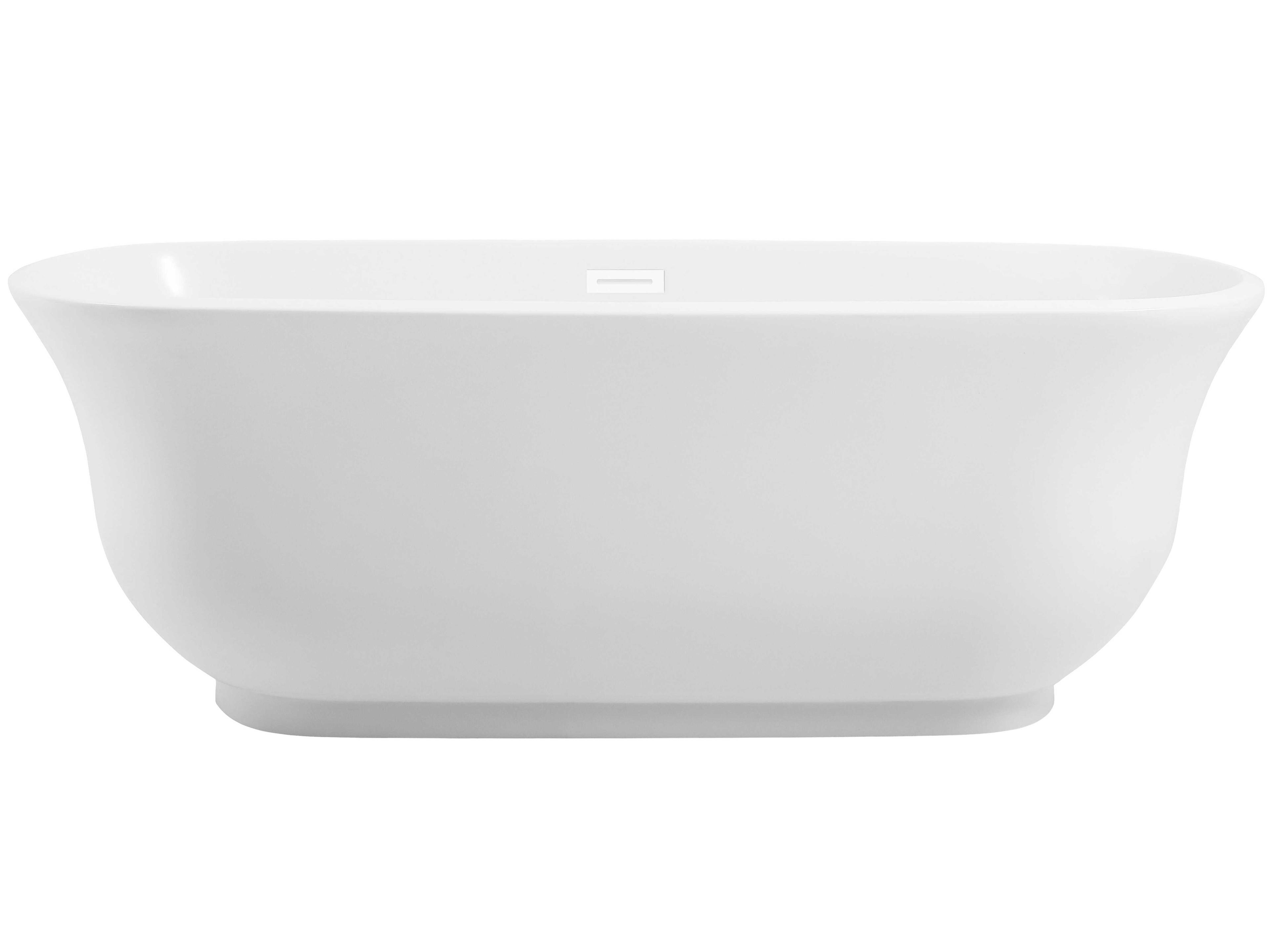 Elegant Lighting Coralie Glossy White Soaking Bathtub