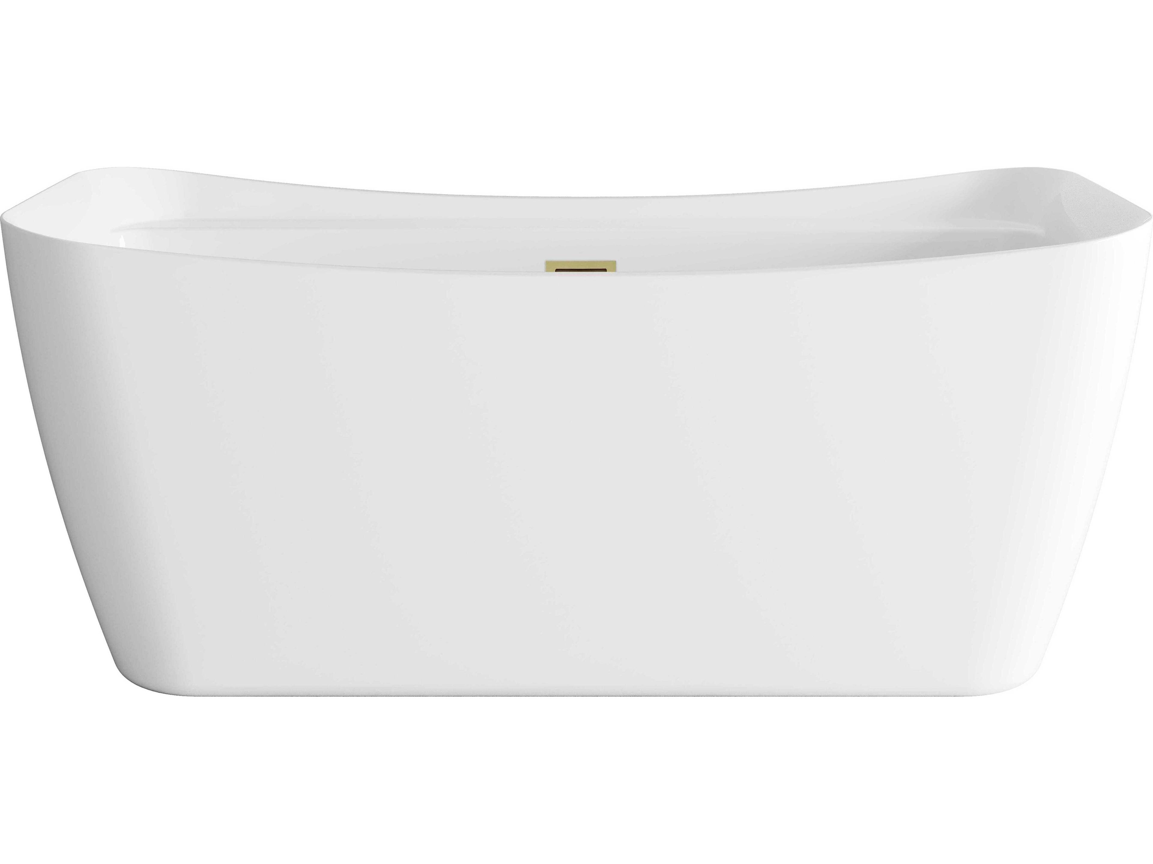 Harrieta Glossy White Soaking Bathtub