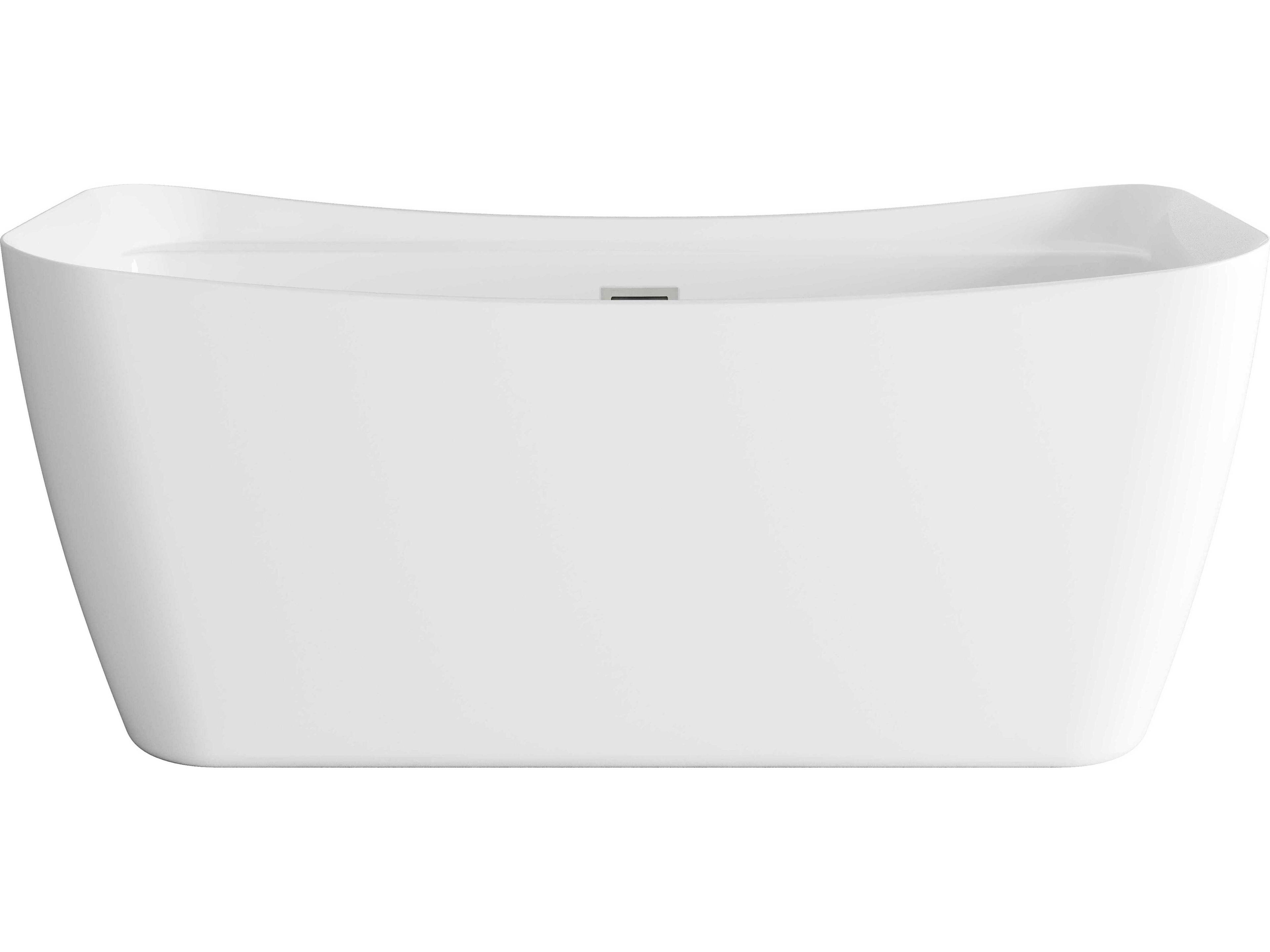 Elegant Lighting Harrieta Glossy White Soaking Bathtub