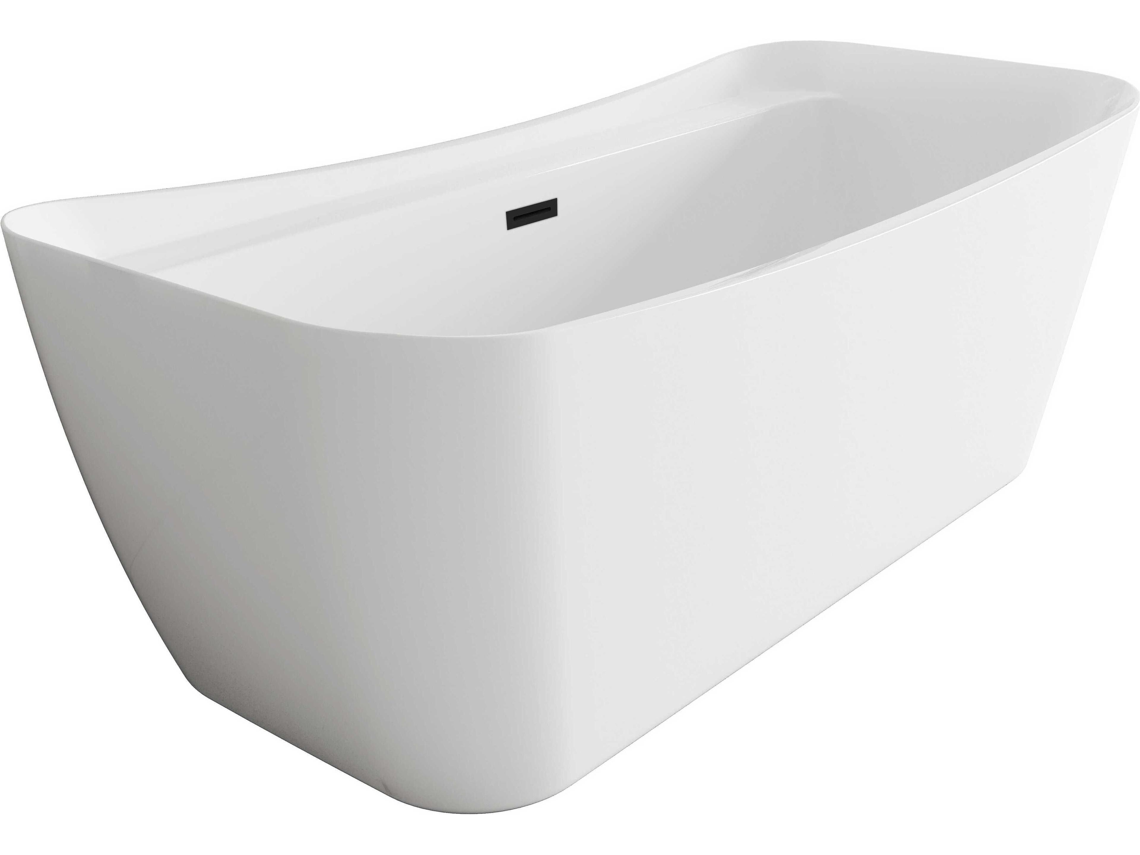 Elegant Lighting Harrieta Glossy White Soaking Bathtub
