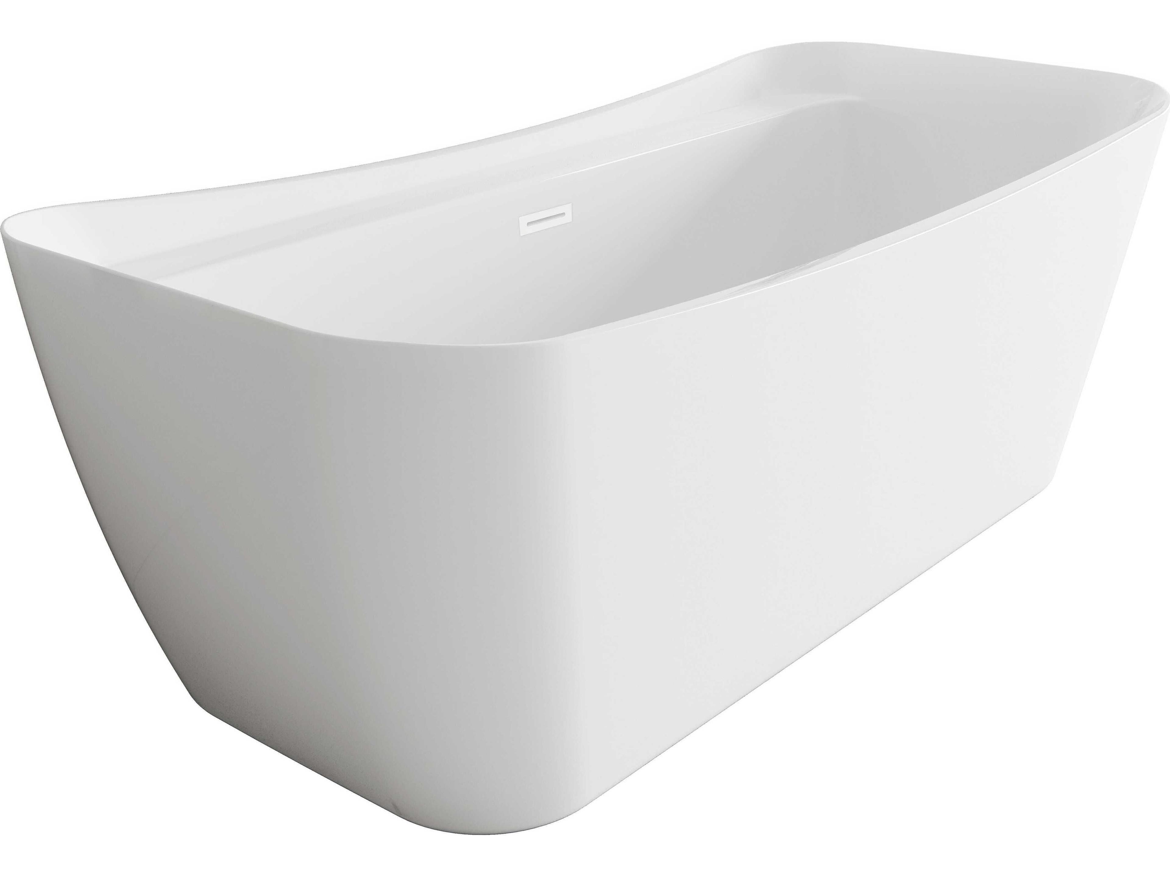 Elegant Lighting Harrieta Glossy White Soaking Bathtub