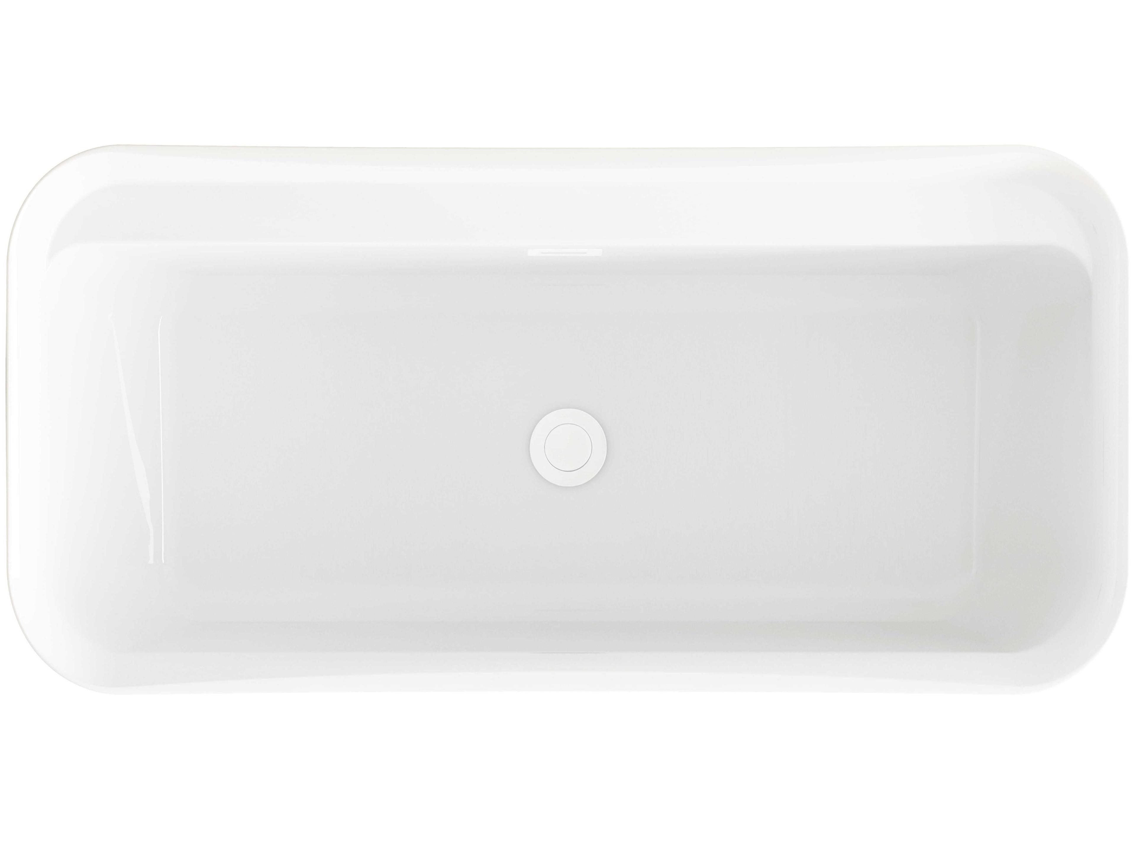 Elegant Lighting Harrieta Glossy White Soaking Bathtub
