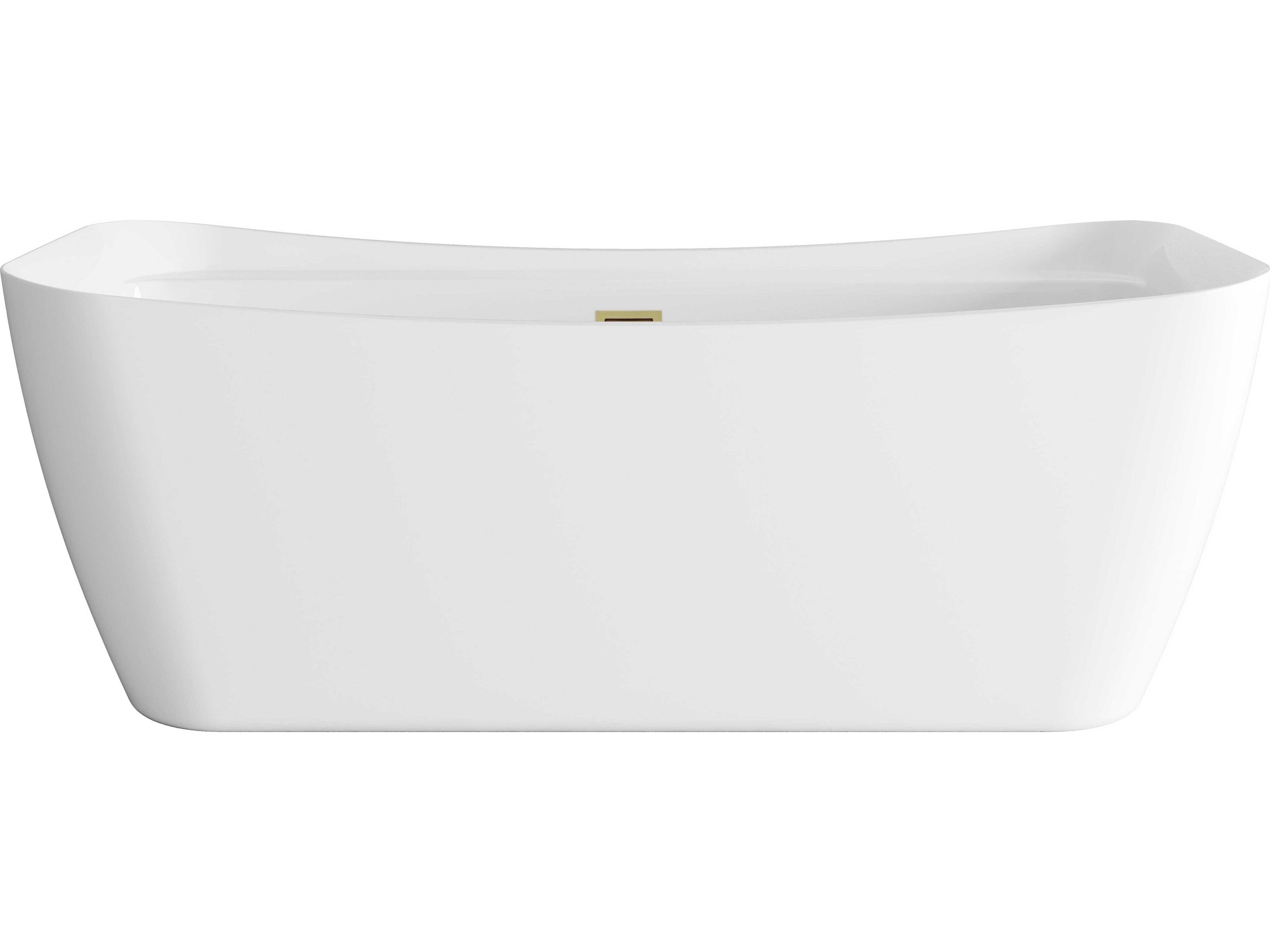 Glossy White 67" Bathtub