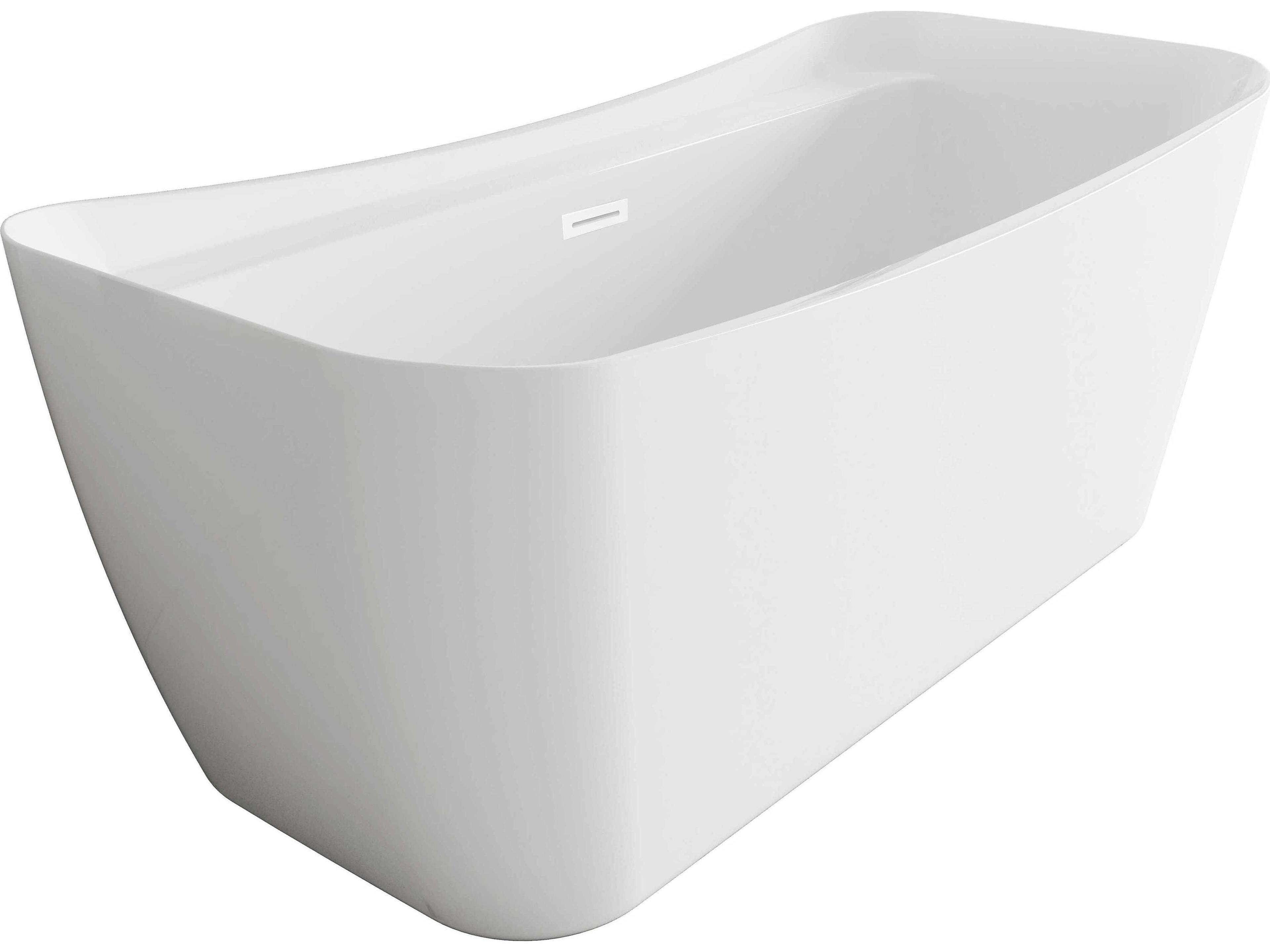 Elegant Lighting Glossy White 67" Bathtub