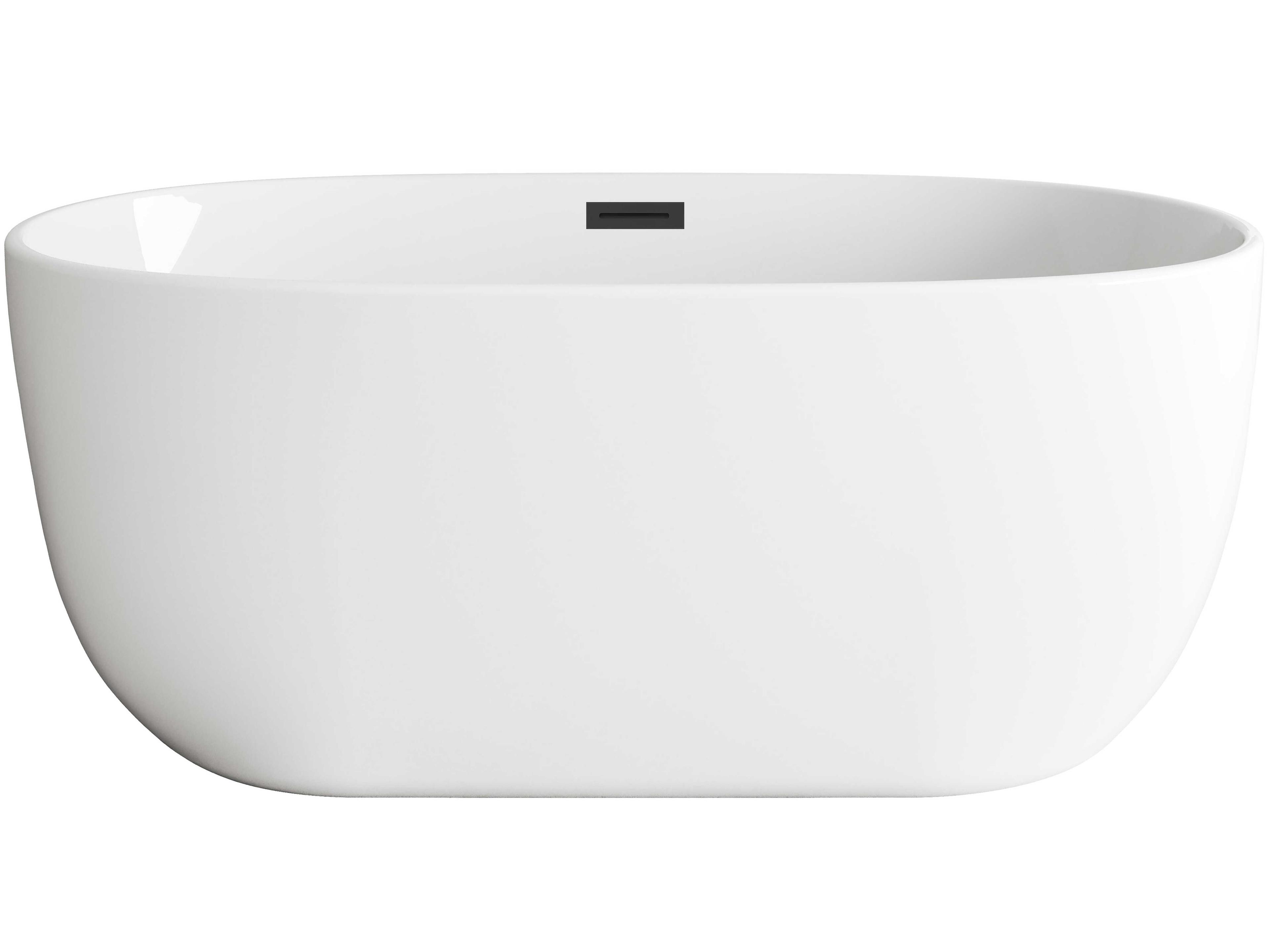 Elegant Lighting Allegra Glossy White 54" Bathtub