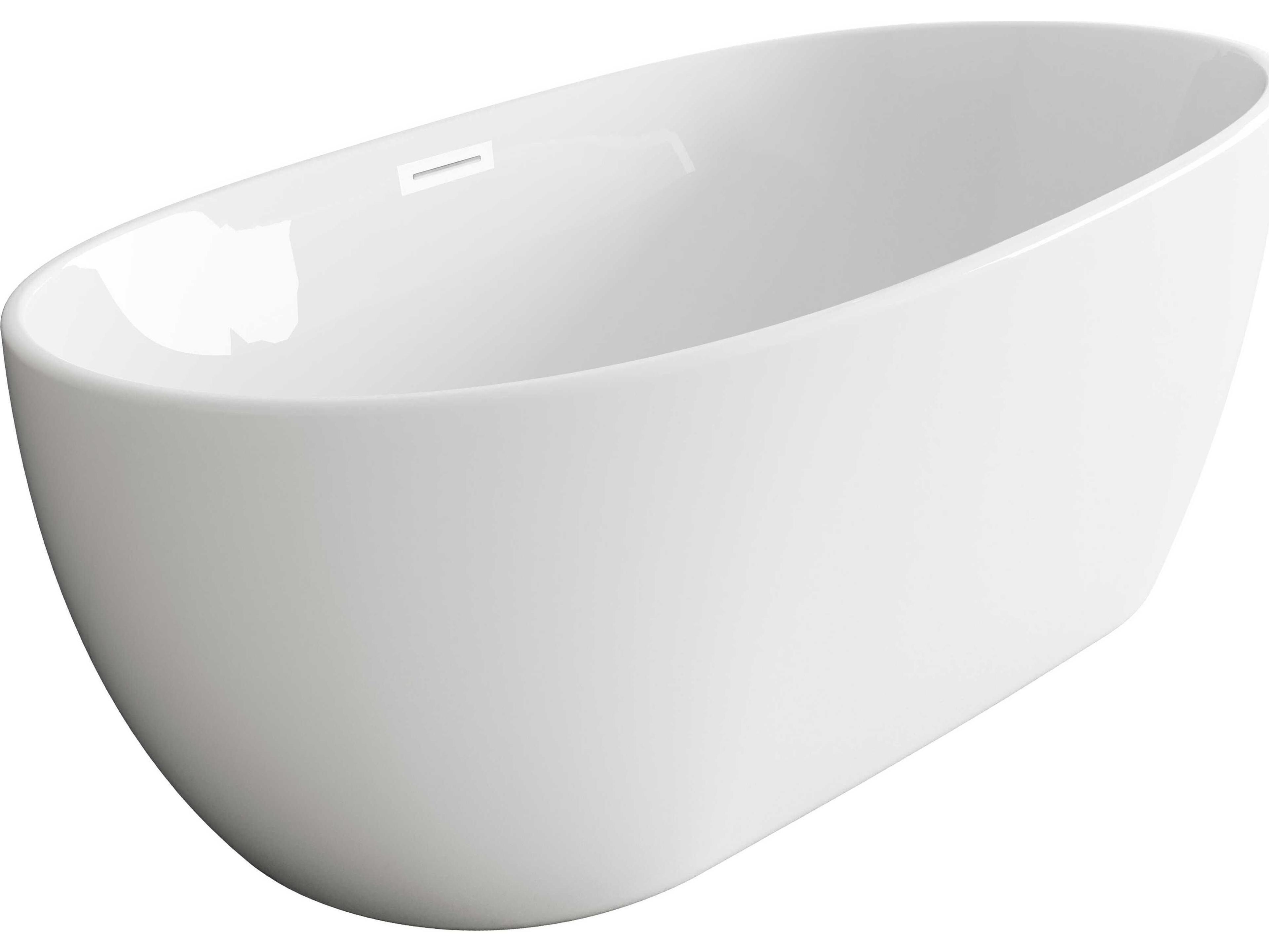 Elegant Lighting Allegra Glossy White 54" Bathtub