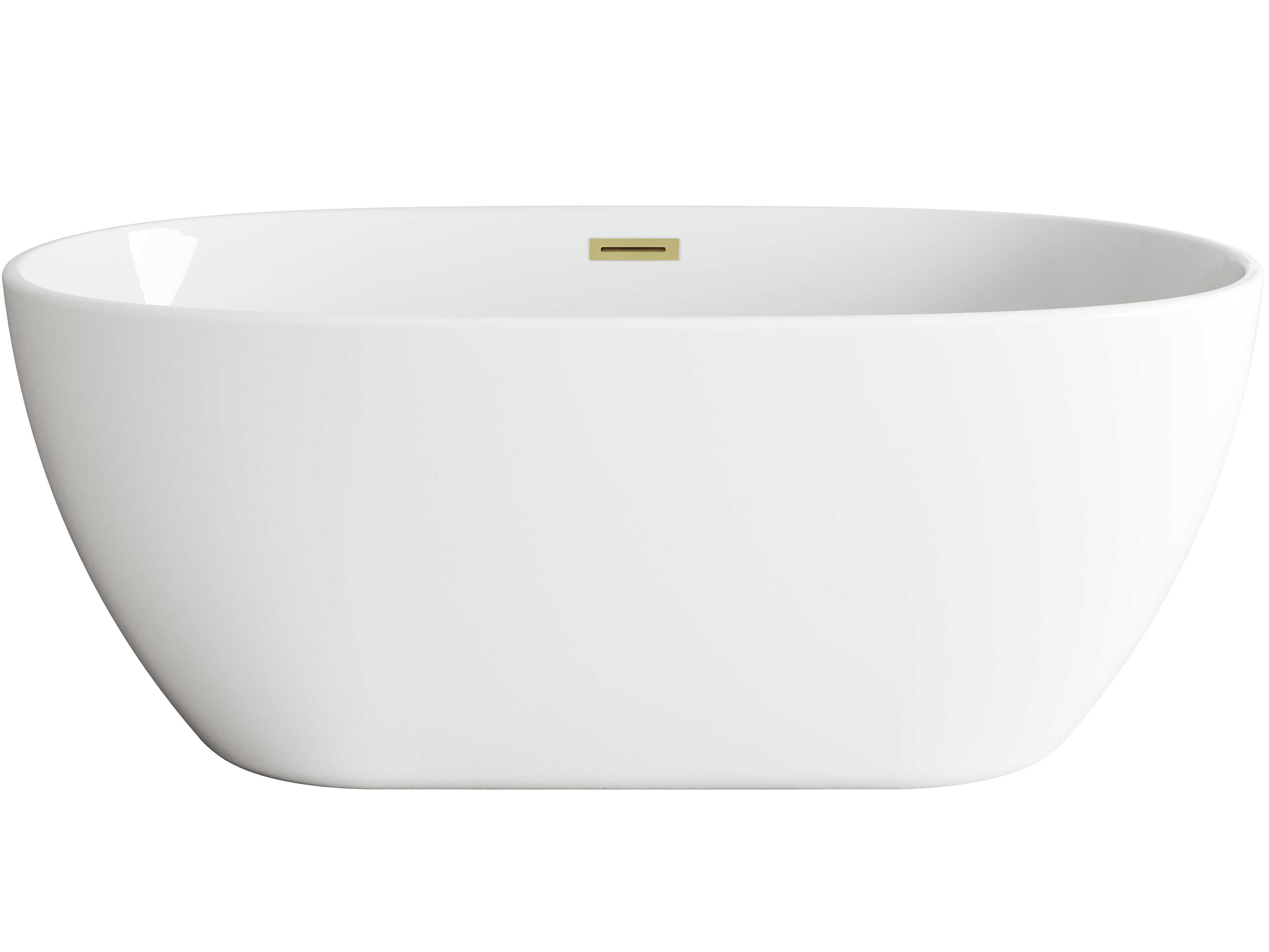 Allegra Glossy White 59" Bathtub