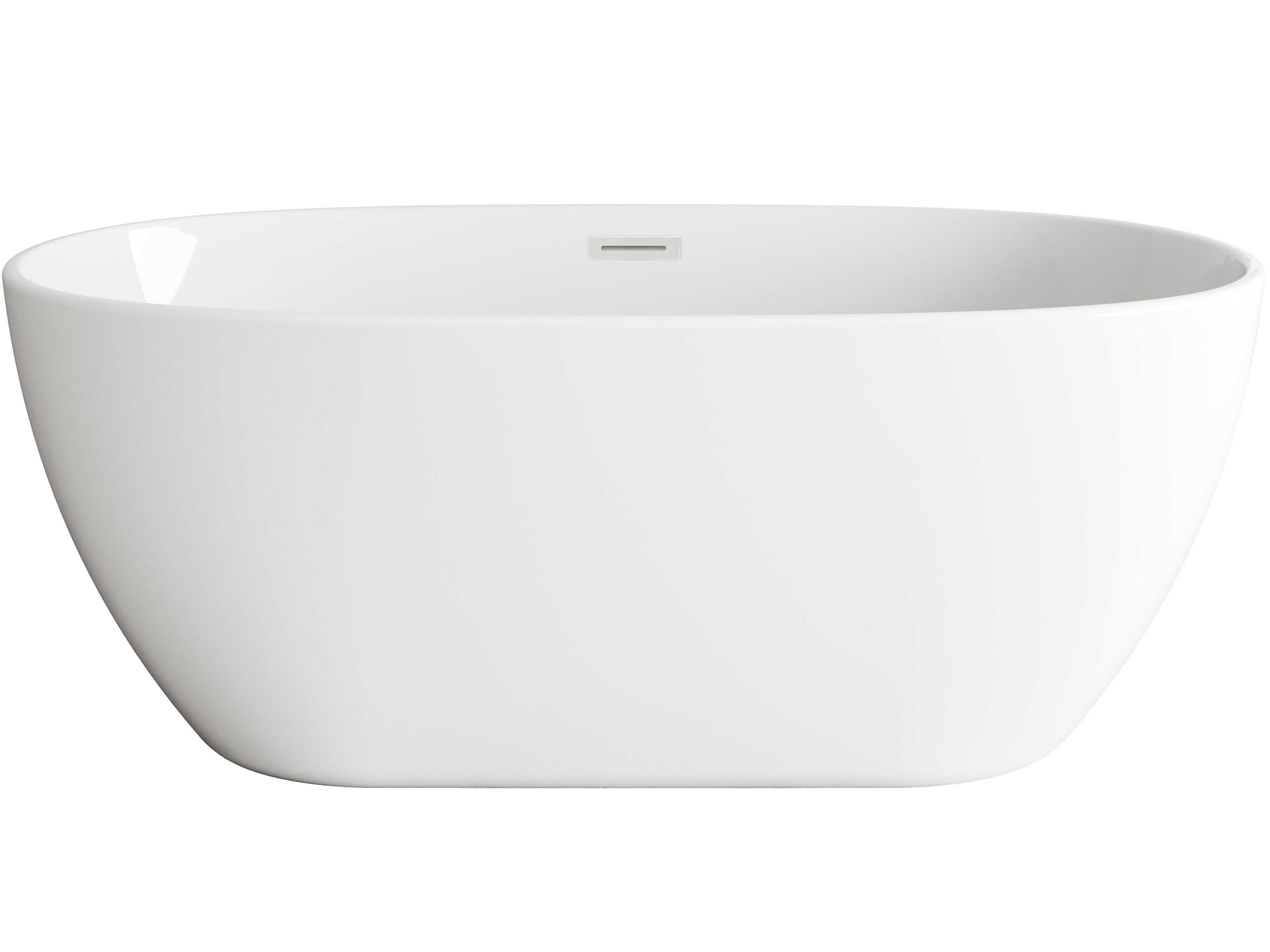 Elegant Lighting Allegra Glossy White 59" Bathtub