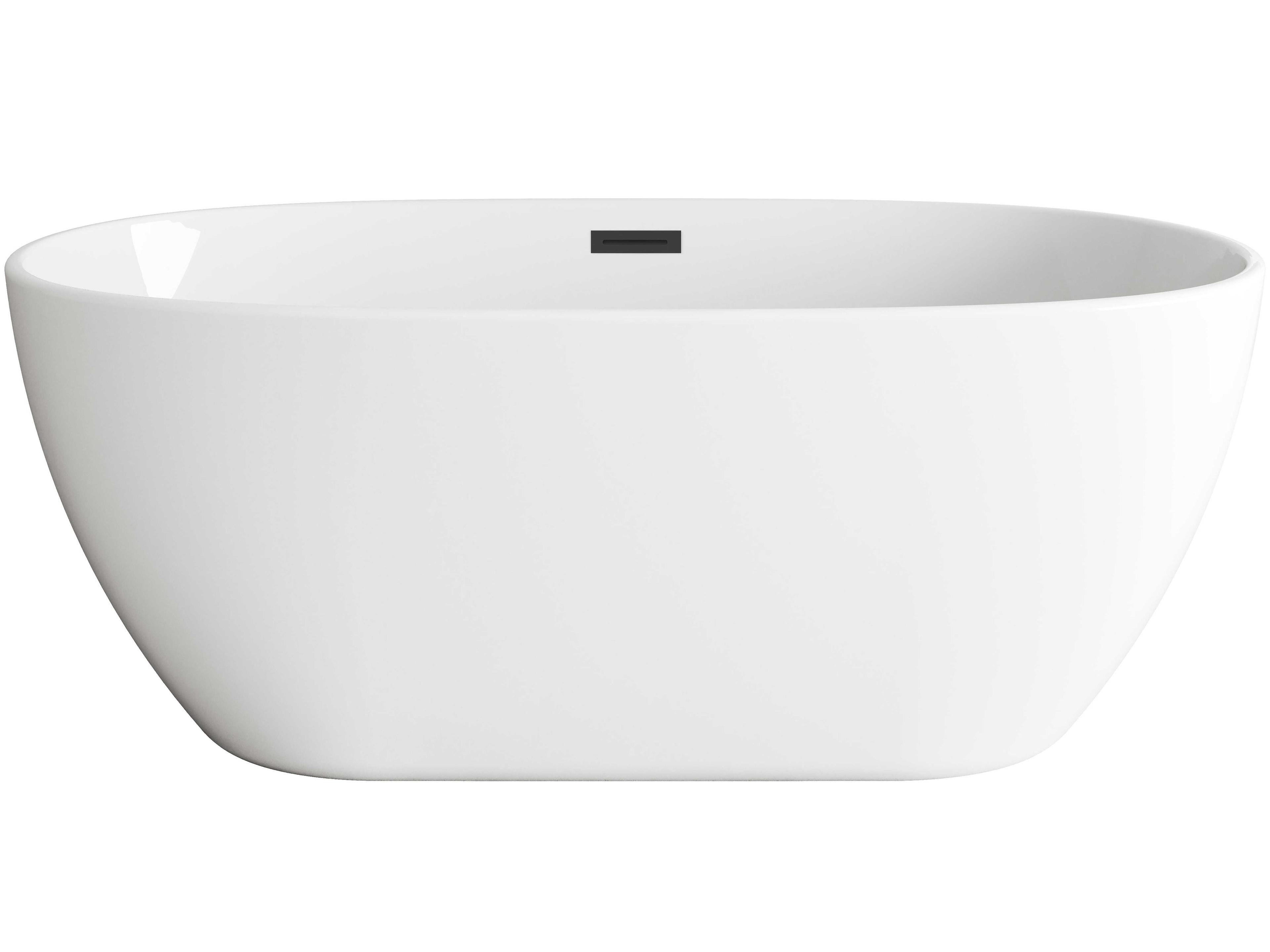 Elegant Lighting Allegra Glossy White 59" Bathtub
