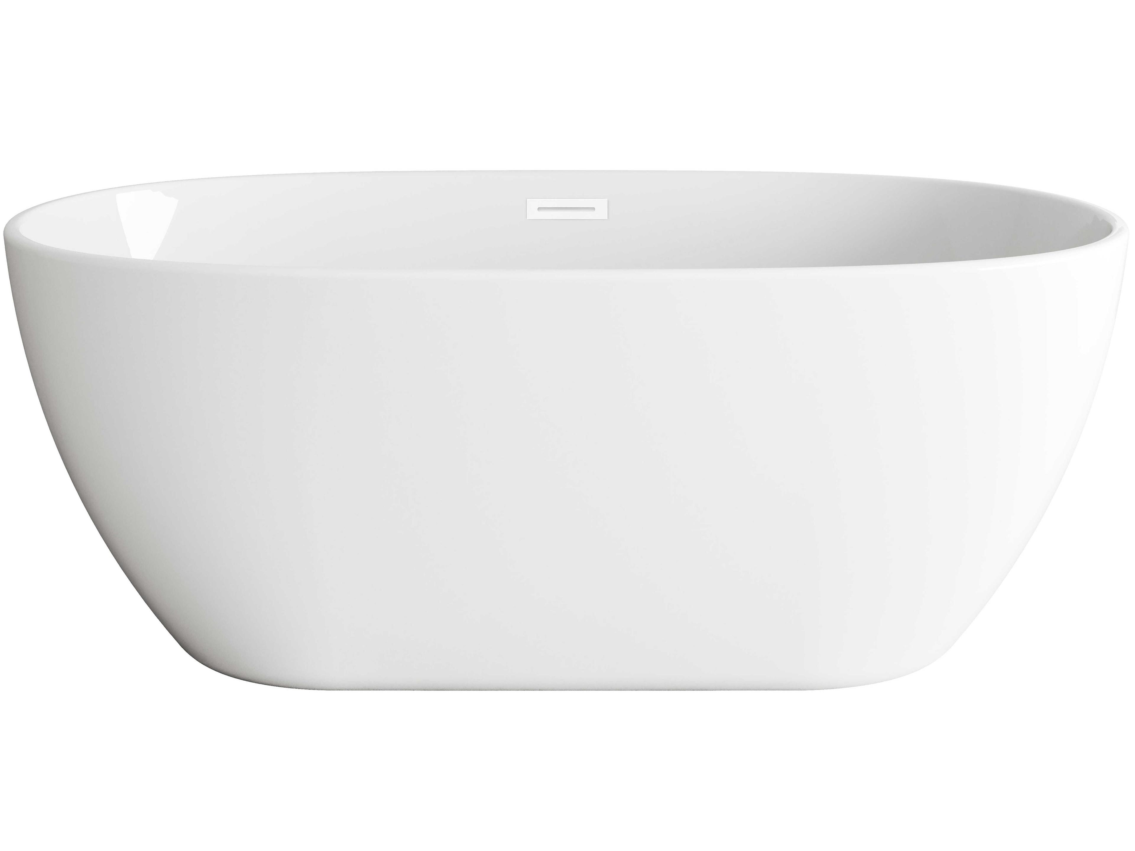 Elegant Lighting Allegra Glossy White 59" Bathtub